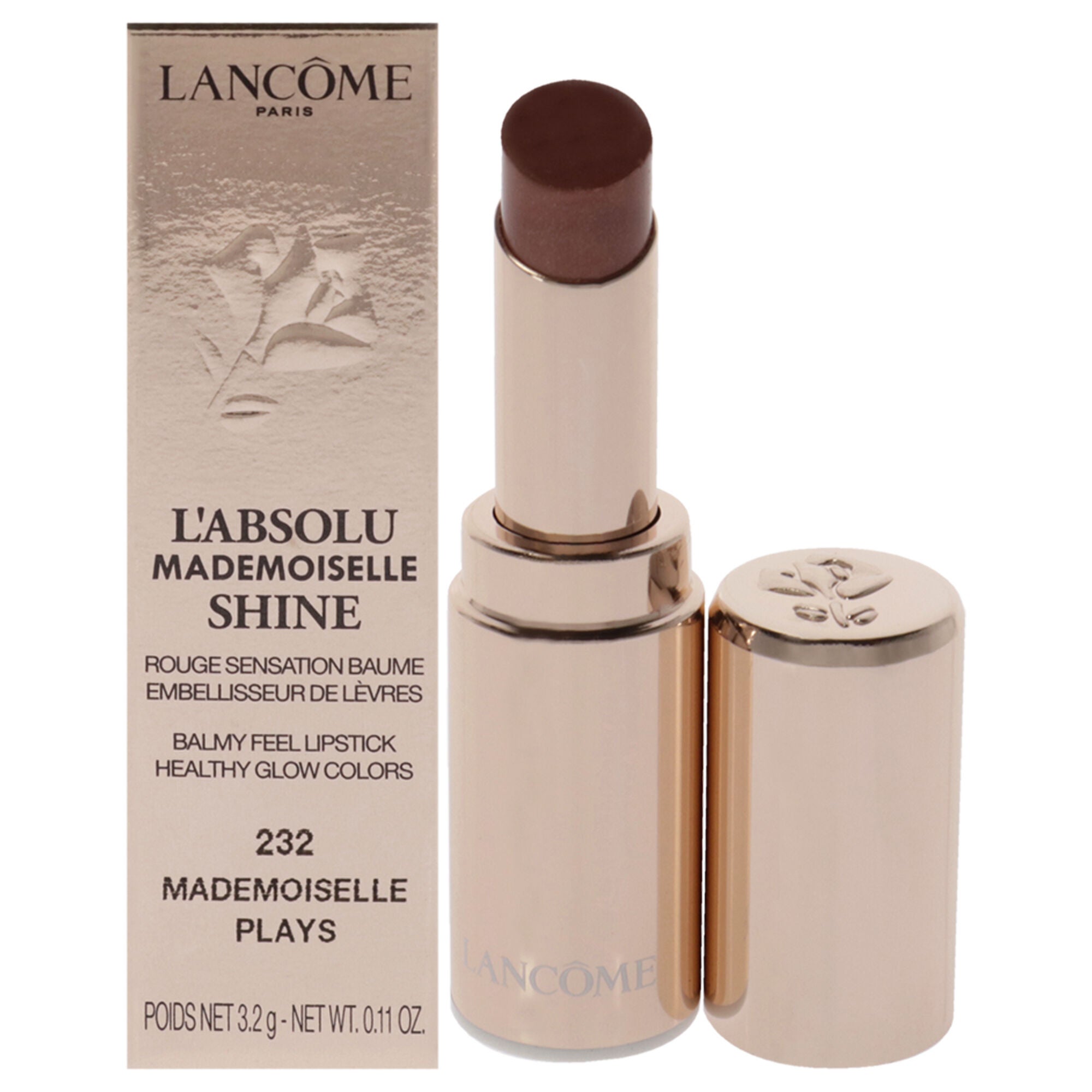 LAbsolu Mademoiselle Shine - 232 Plays by Lancome for Women - 0.11 oz Lipstick, See Description, hi-res image number 0