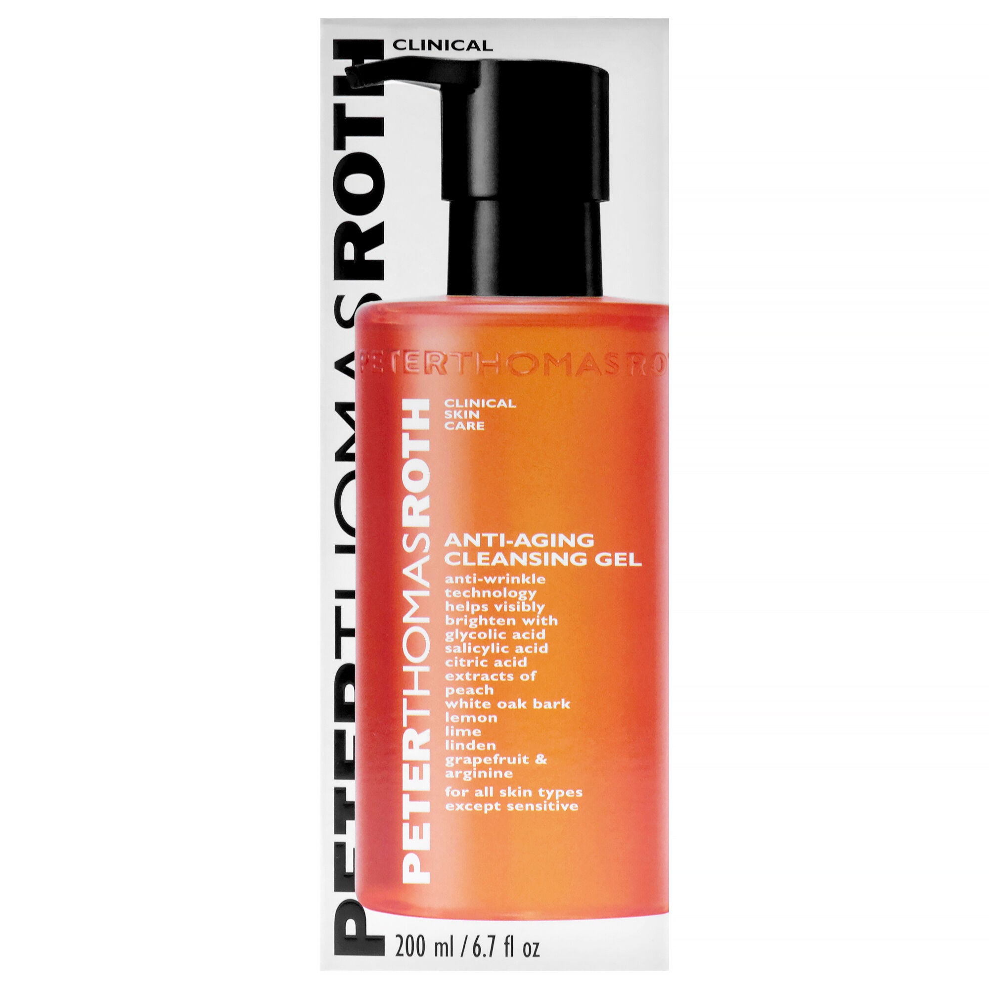 Anti-Aging Cleansing Gel by Peter Thomas Roth for Unisex - 6.7 oz Cleanser, Clear, alternate image number 4