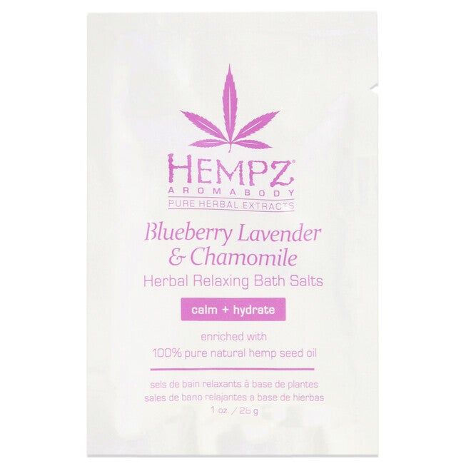 Aromabody Blueberry Lavender and Chamomile Herbal Relaxing Bath Salts by Hempz for Unisex - 2 x 1 oz Bath Salt, , alternate image number null