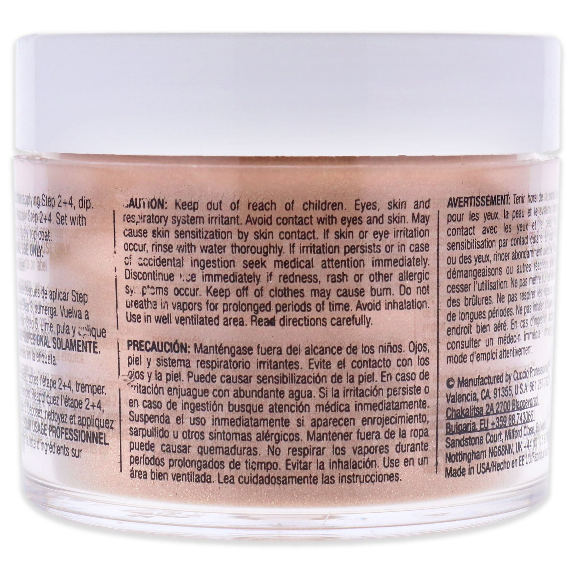 Pro Powder Polish Nail Colour Dip System - Rose Gold Slippers by Cuccio Colour for Women - 1.6 oz Nail Powder, , alternate image number 3