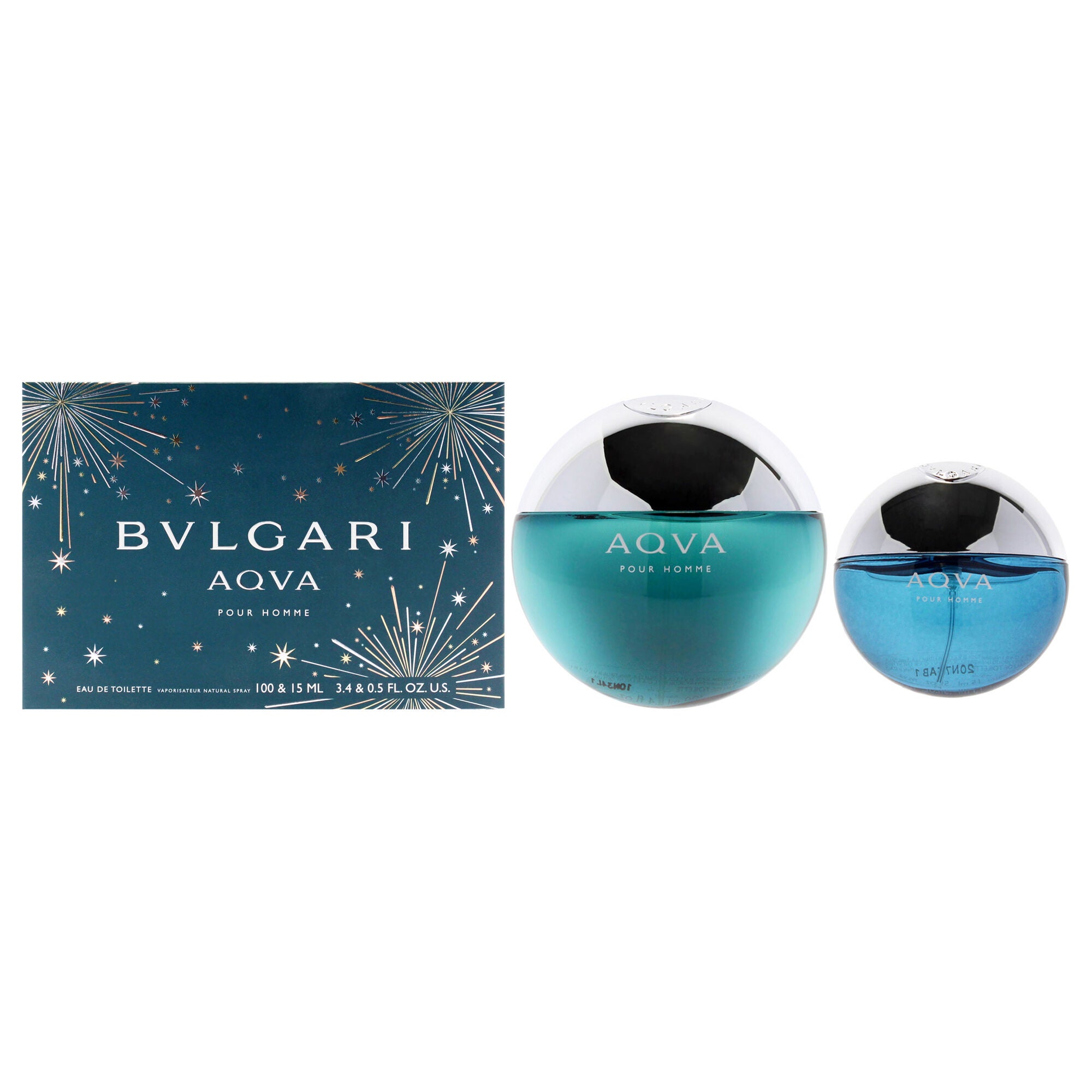 Bvlgari Aqva by Bvlgari for Men - 2 Pc Gift Set 3.4oz EDT Spray, 0.5 EDT Spray, See Description, hi-res image number 0
