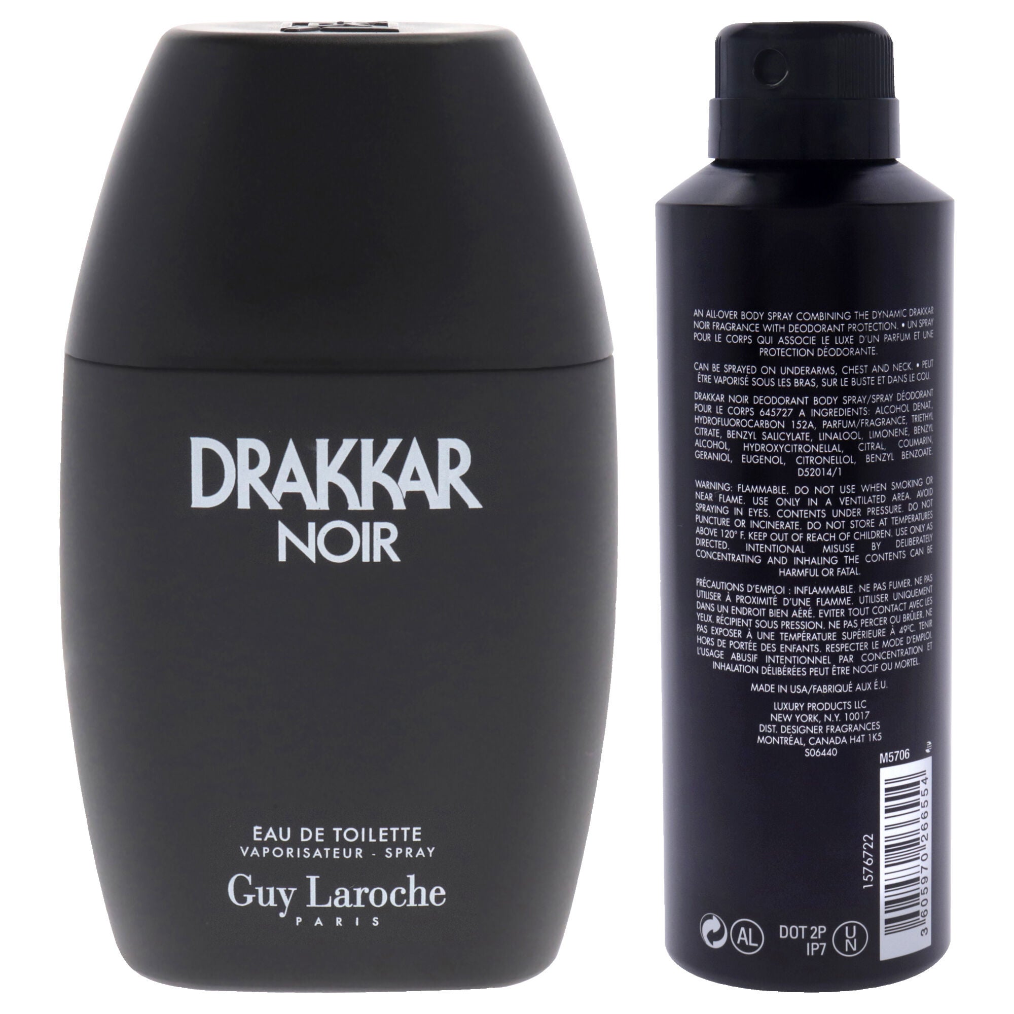 Drakkar Noir Kit by Guy Laroche for Men - 2 Pc Kit 3.4oz EDT Spray, 6oz Body Spray, Clear, alternate image number 1