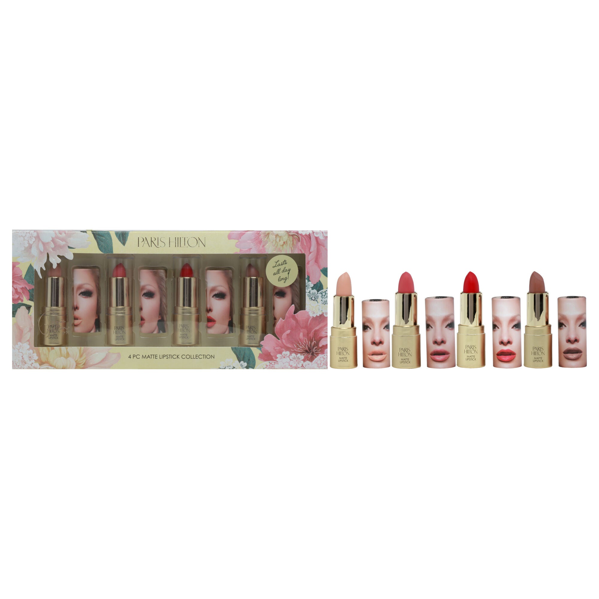 Matte Lipstick Collection by Paris Hilton Cosmetics for Women - 4 Pc Set, See Description, hi-res image number 0