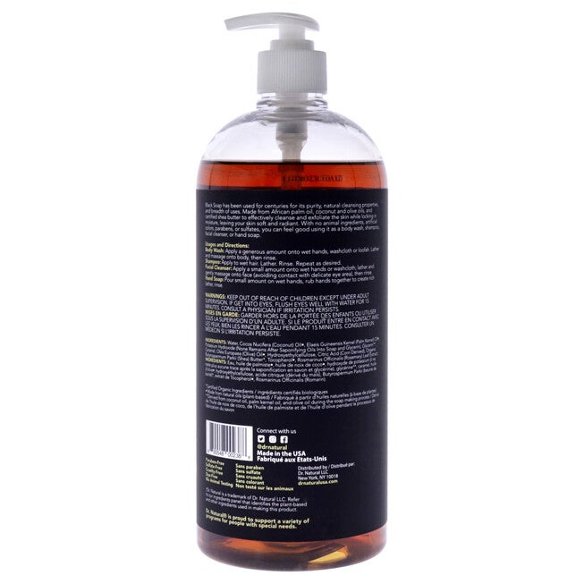 Multi-Purpose Liquid Soap - Black by Dr. Natural for Unisex - 32 oz Soap, NA, alternate image number null