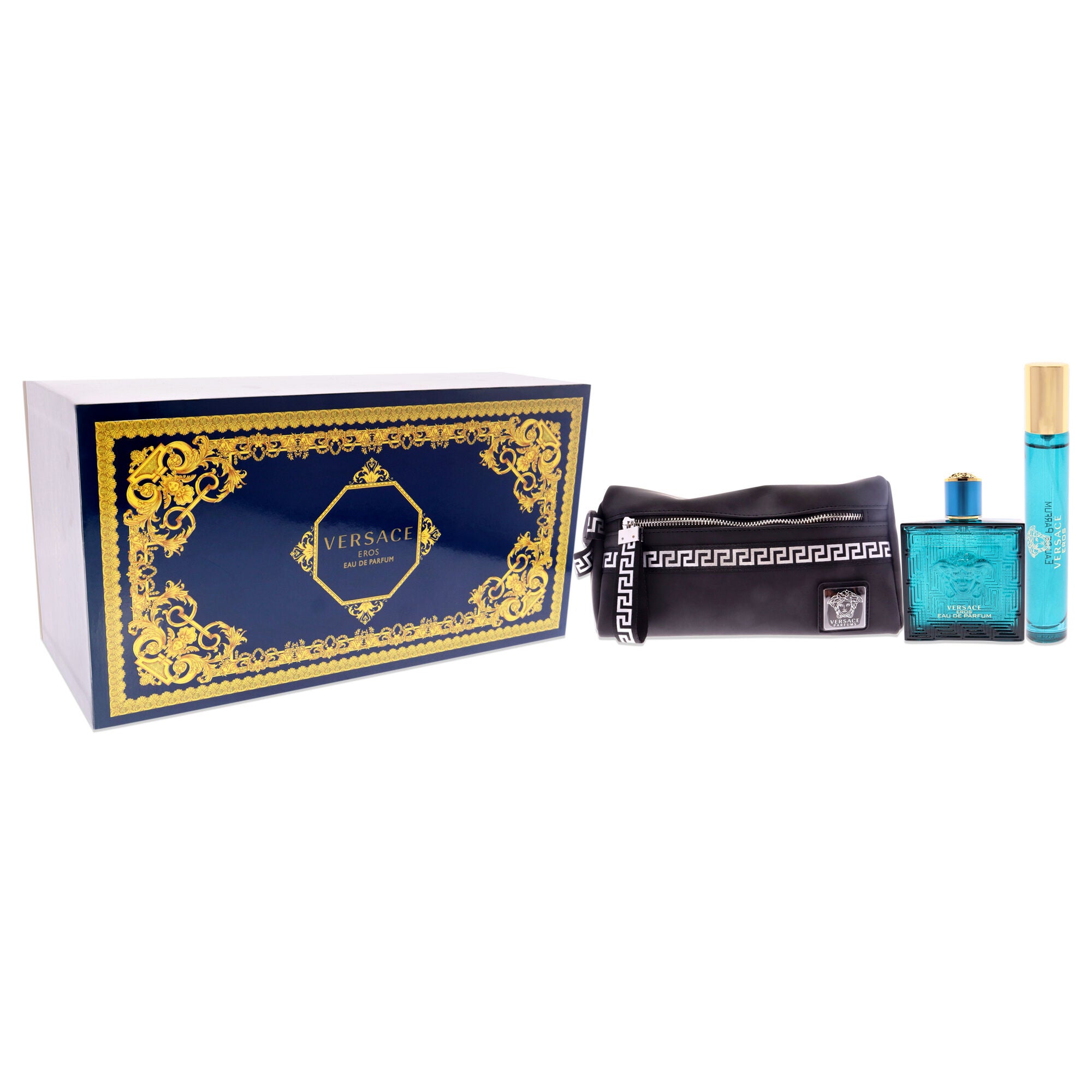 Versace Eros by Versace for Men - 3 Pc Gift Set - 3.4oz EDP Spray, 0.3oz EDP Spray, Pouch, , alternate image number 7