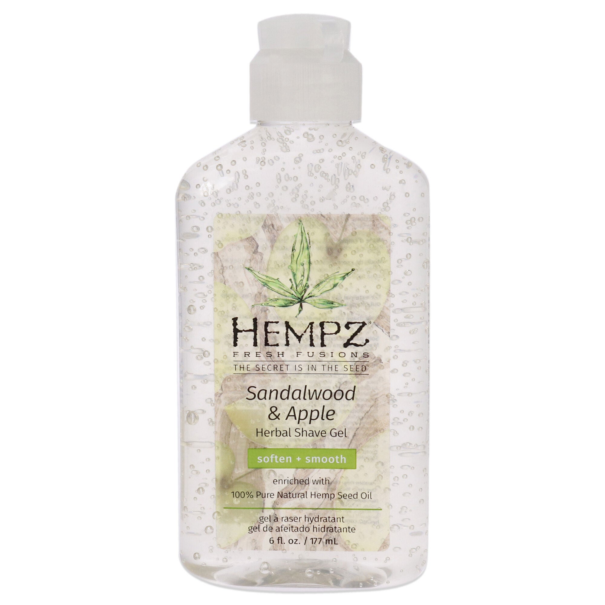 Fresh Fusions Sandalwood and Apple Herbal Shave Gel by Hempz for Unisex - 6 oz Shave Gel, , alternate image number 4