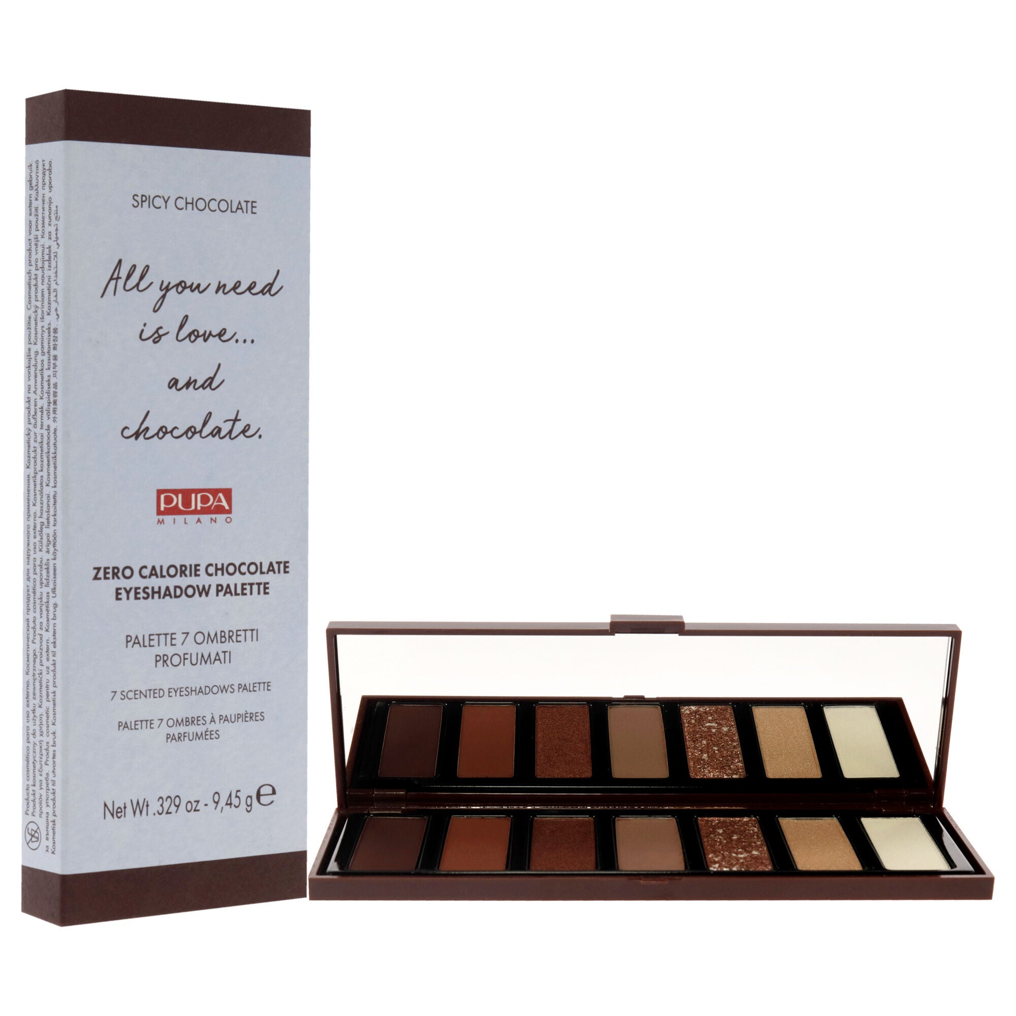 Zero Calorie Chocolate Eyeshadow Palette - 001 Spicy Chocolate by Pupa Milano for Women - 0.329 oz Eye Shadow, , alternate image number 5