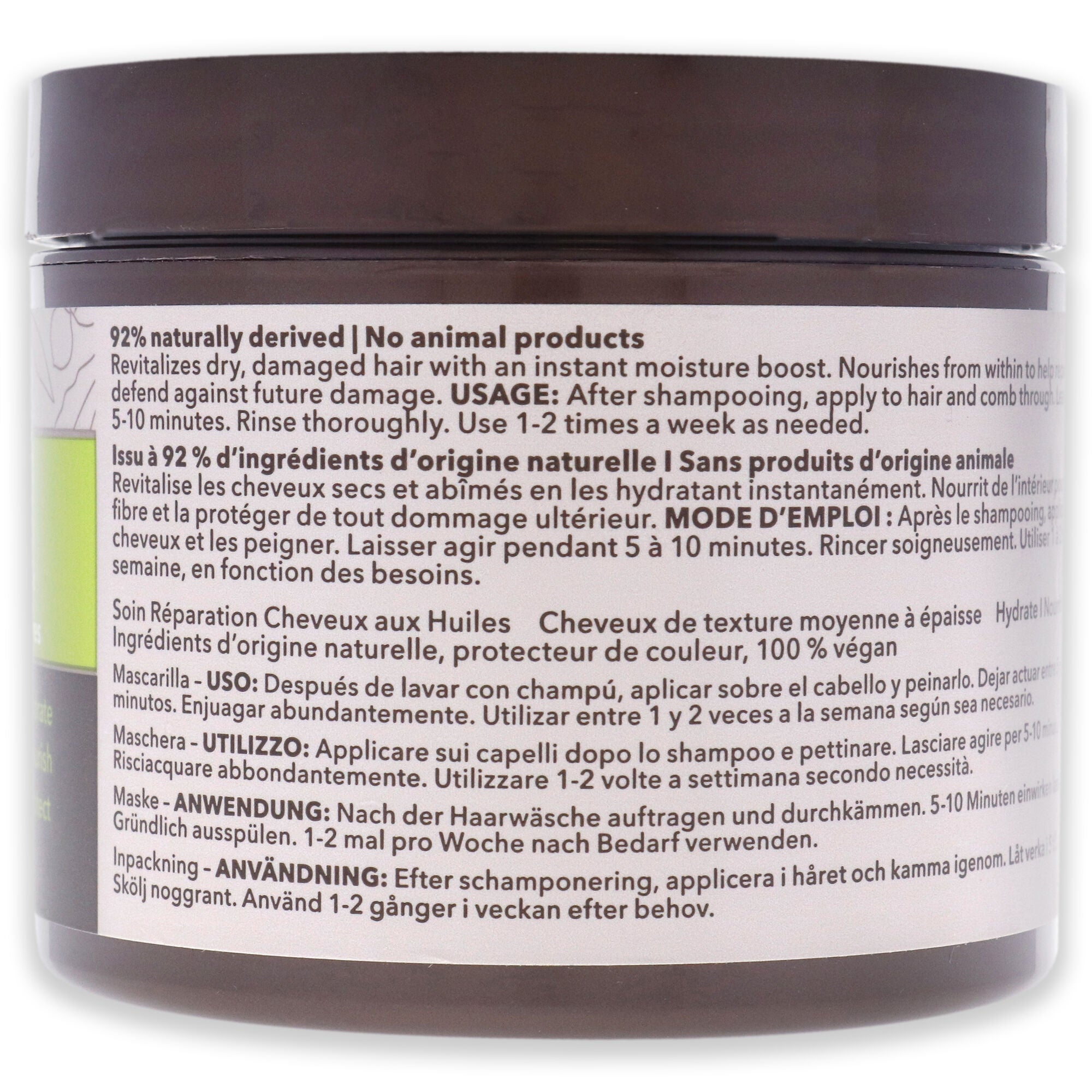 Nourishing Repair Masque by Macadamia Oil for Unisex - 8 oz Masque, See Description, alternate image number 2