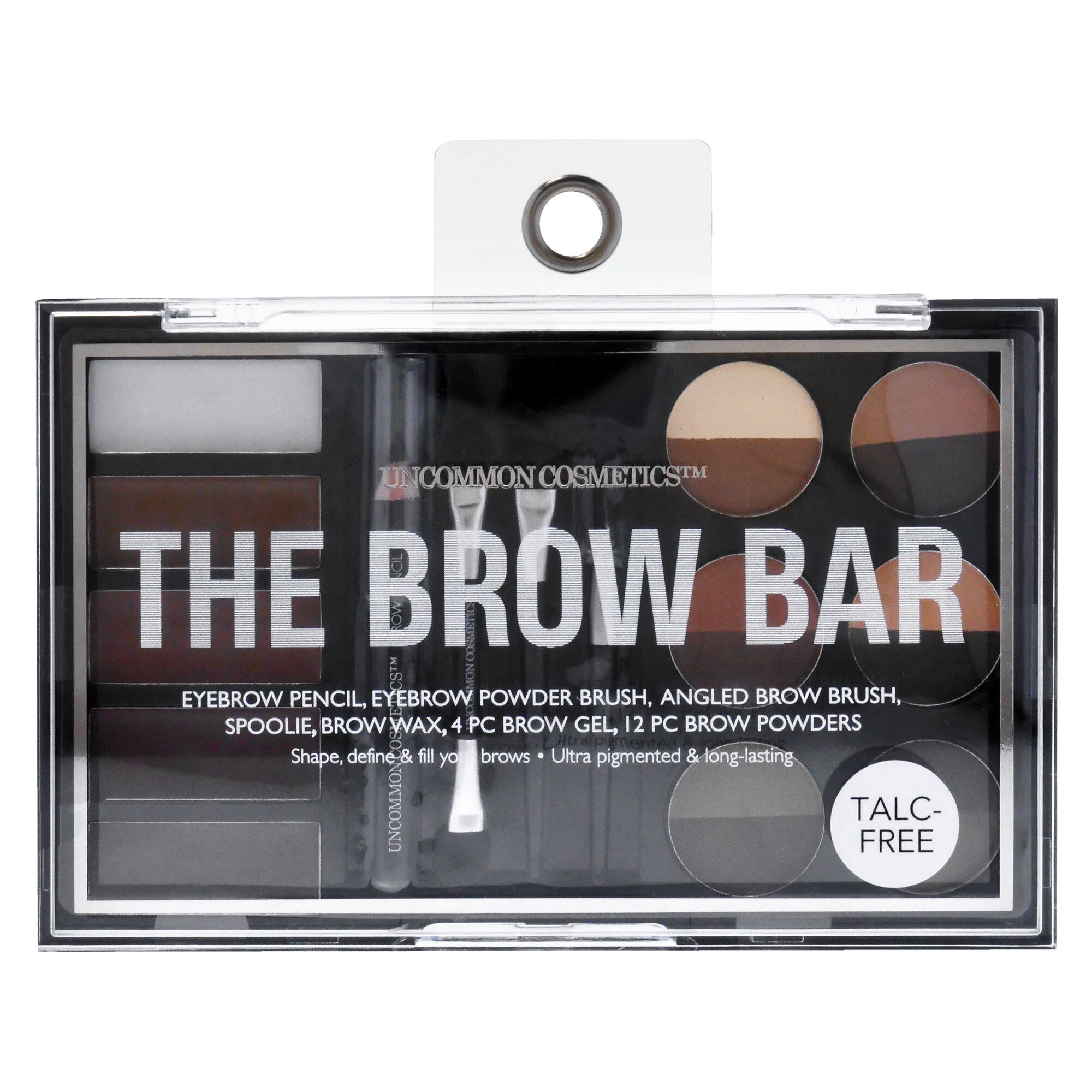 The Brow Bar by Uncommon Cosmetics for Women - Eyebrow Pencil, Eyebrow Powder Brush, Brow Angled Brush, Spoolie, 0.05oz Eyebrow Wax, 0.2oz Brow Gel, 0.48oz Brow Powders, Multi, alternate image number 4