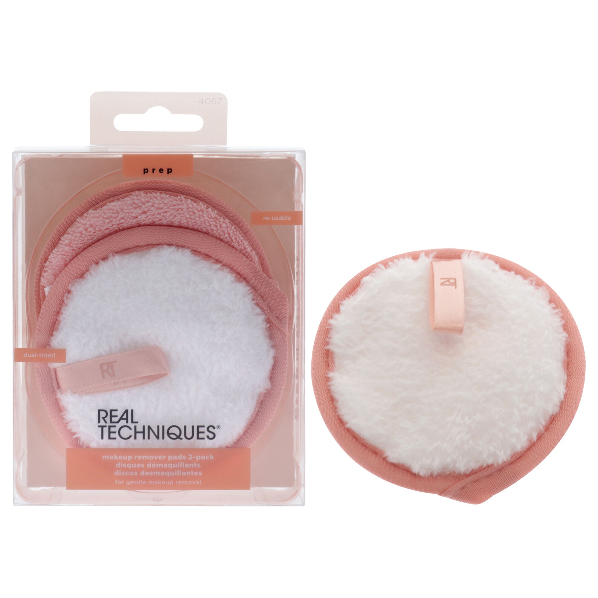 Makeup Remover Pads Reusable Plus Dual-Sided by Real Techniques for Women - 2 Pc Pads, Light Green, hi-res image number 0