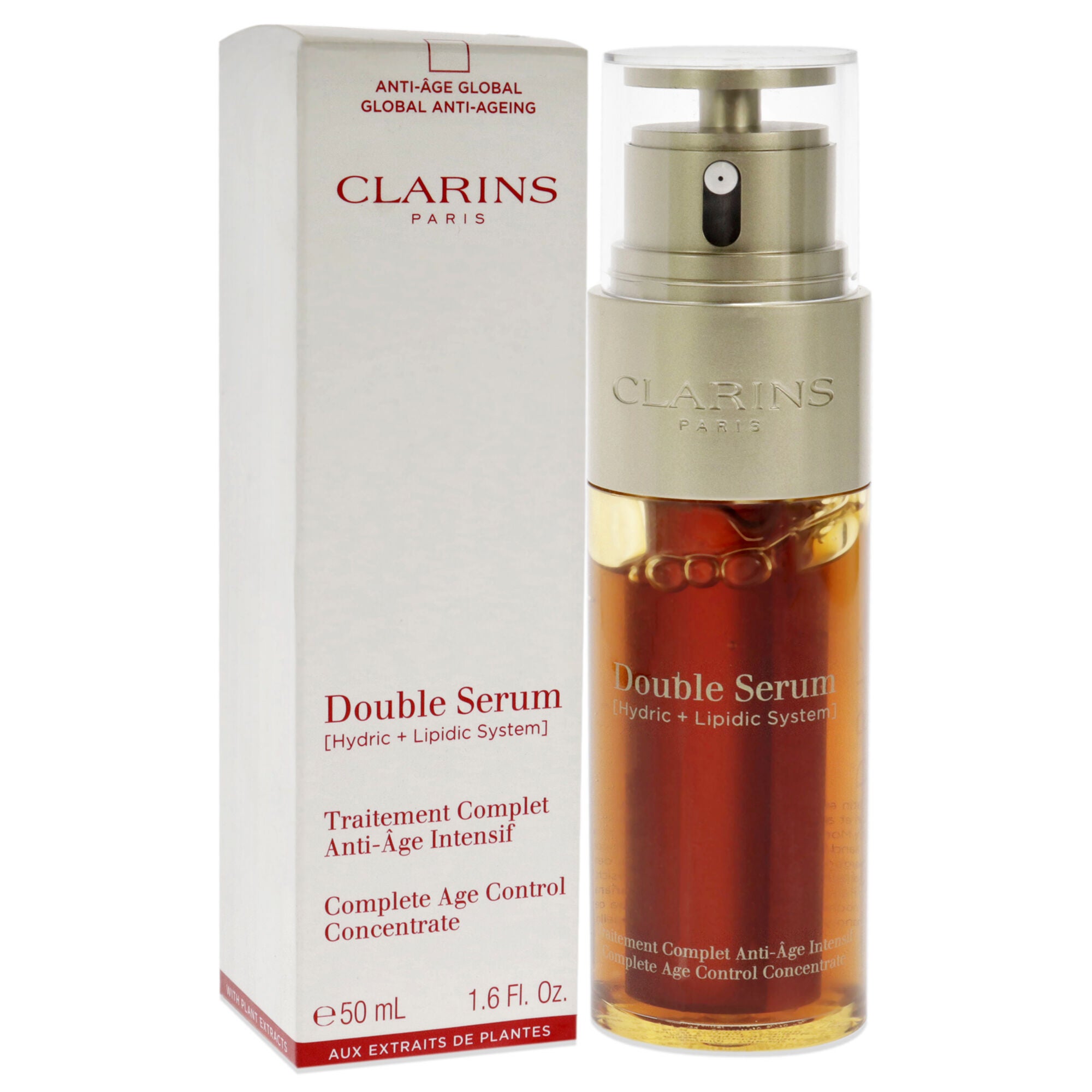 Double Serum Complete Age Control Concentrate by Clarins for Unisex - 1.6 oz Serum, See Description, alternate image number 2
