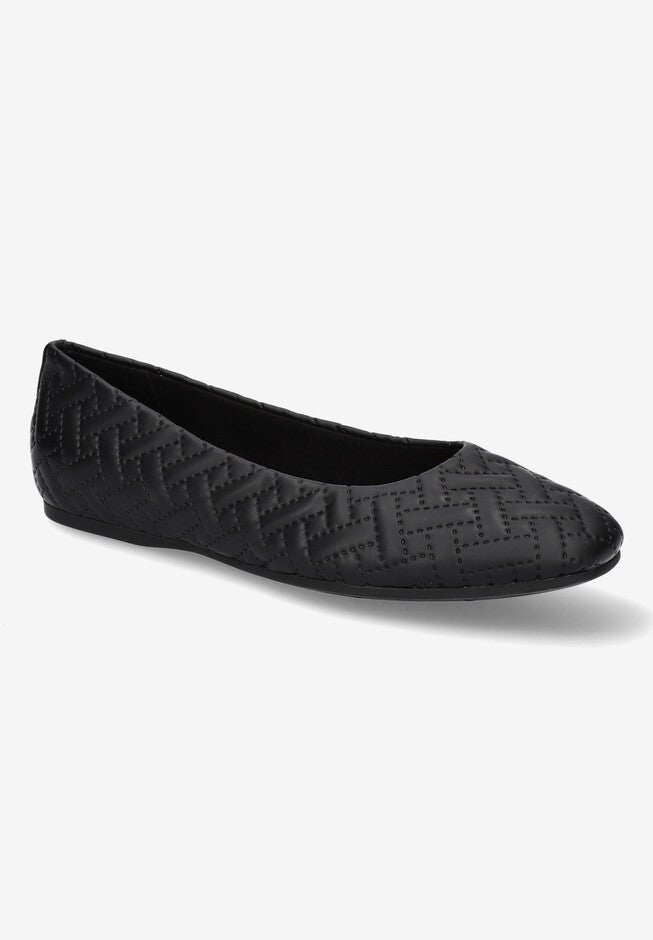 Mazi Flats, BLACK EMBOSSED QUILTING, hi-res image number null