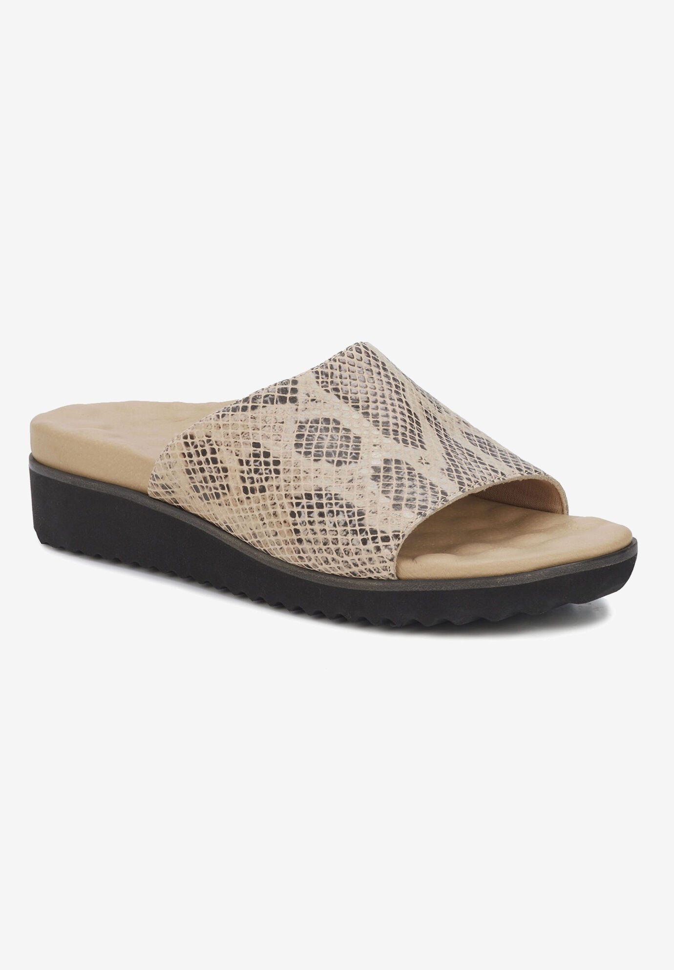 Heston Slide Sandal, SNAKE PRINT LEATHER, hi-res image number 0