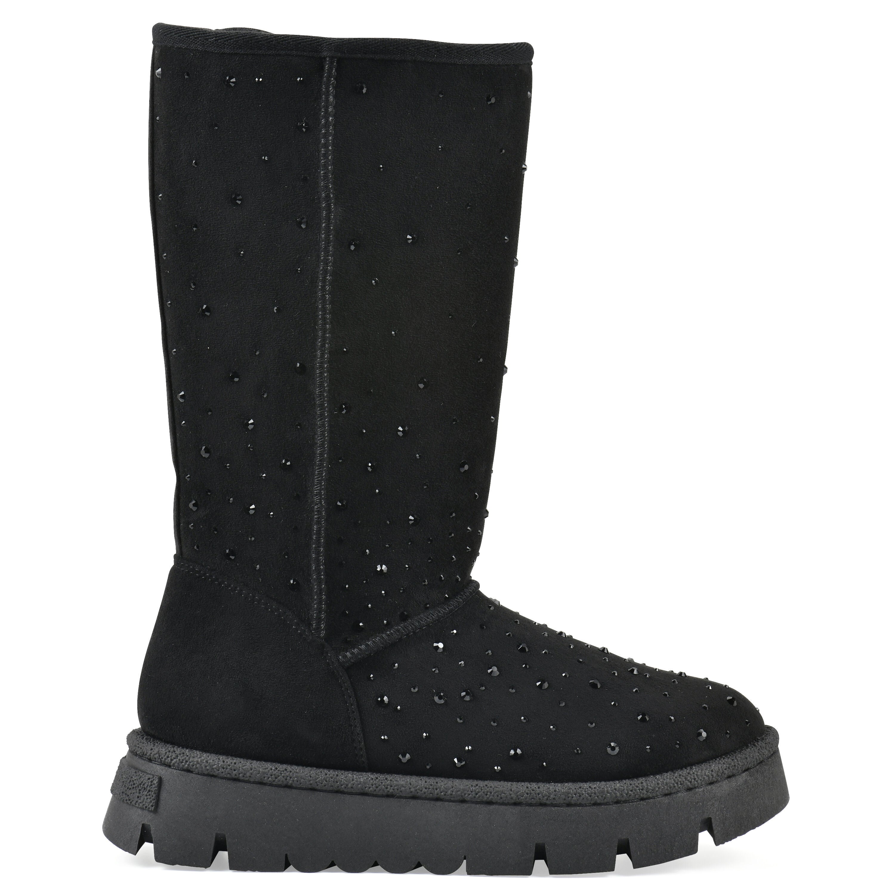 Tripp Faux Fur Tall Shaft Boot, BLACK FAUX SUEDE, alternate image number 2