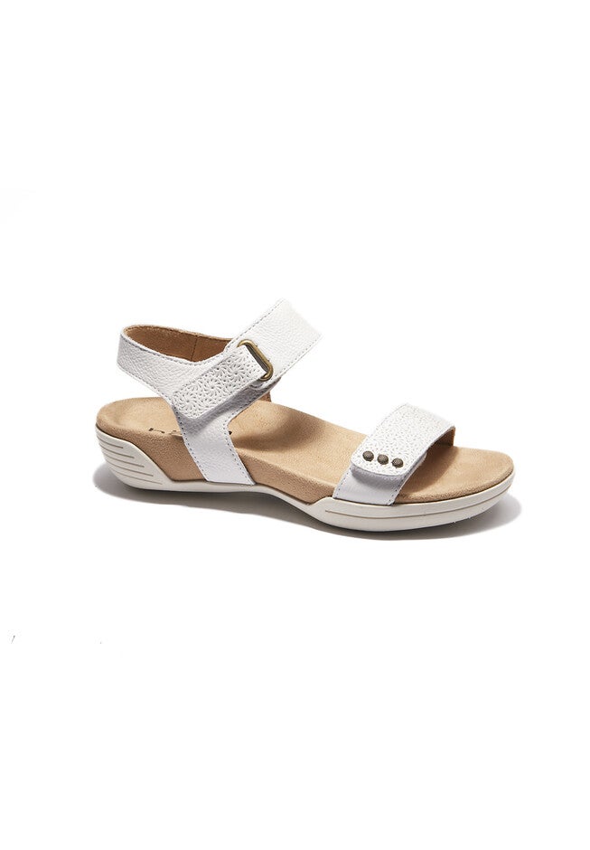 Dominica Sandal, WHITE EMBOSSED, hi-res image number null