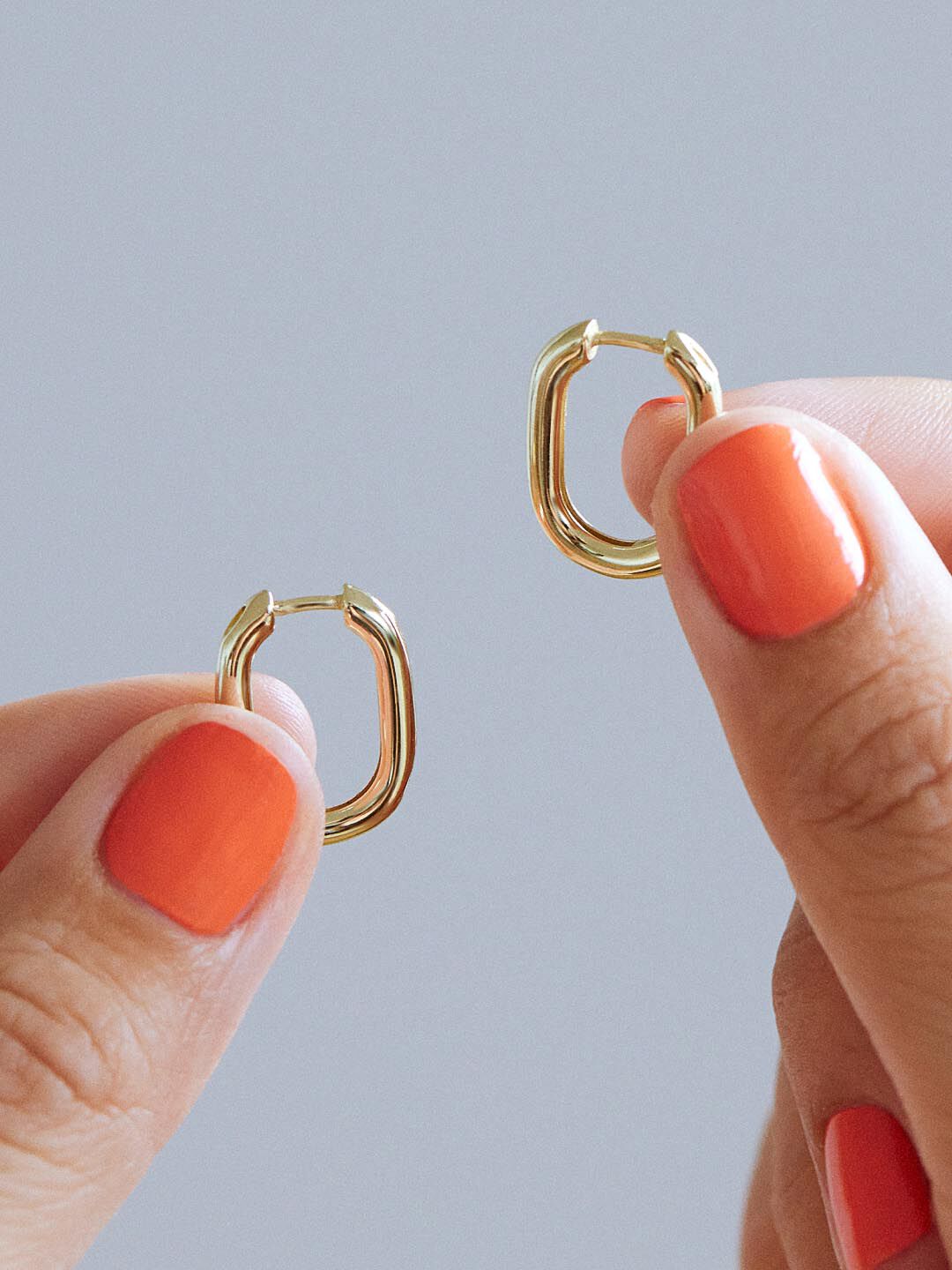 Rox Small Gold Hoop Earrings, GOLD, alternate image number 2