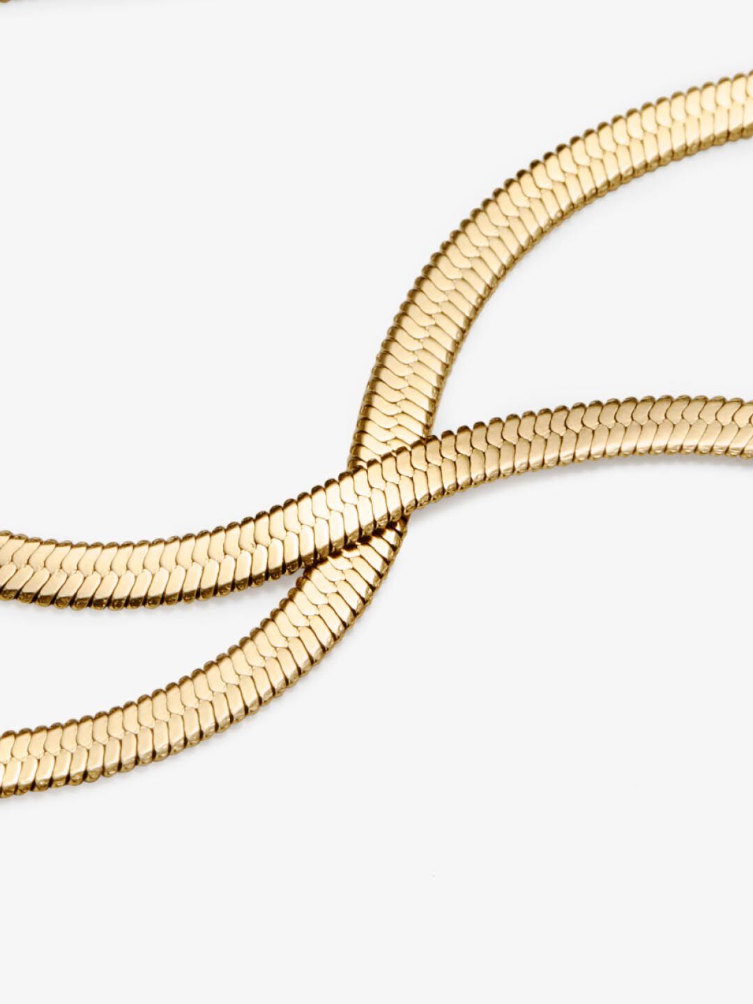 Ina Herringbone Chain Necklace, GOLD, alternate image number 5