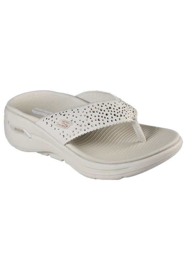 The Go Walk Arch Fit Dazzle Sandal, NATURAL MEDIUM, hi-res image number null