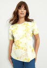 Short-Sleeve Crewneck One + Only Tee, LEMON MIST LAYERED FLORAL, hi-res image number null