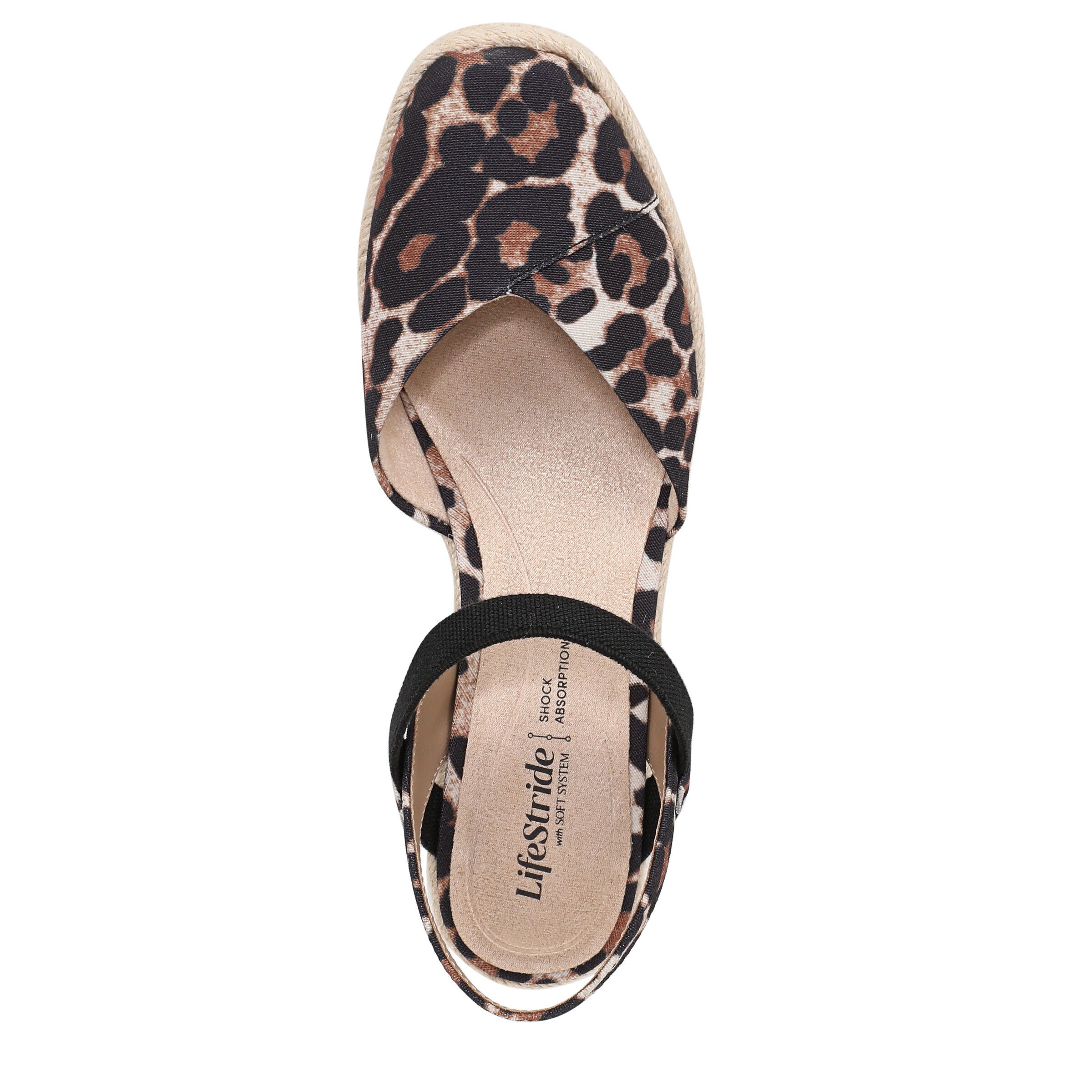 Pilar Wedge Sandal, LIGHT LEOPARD, alternate image number 6