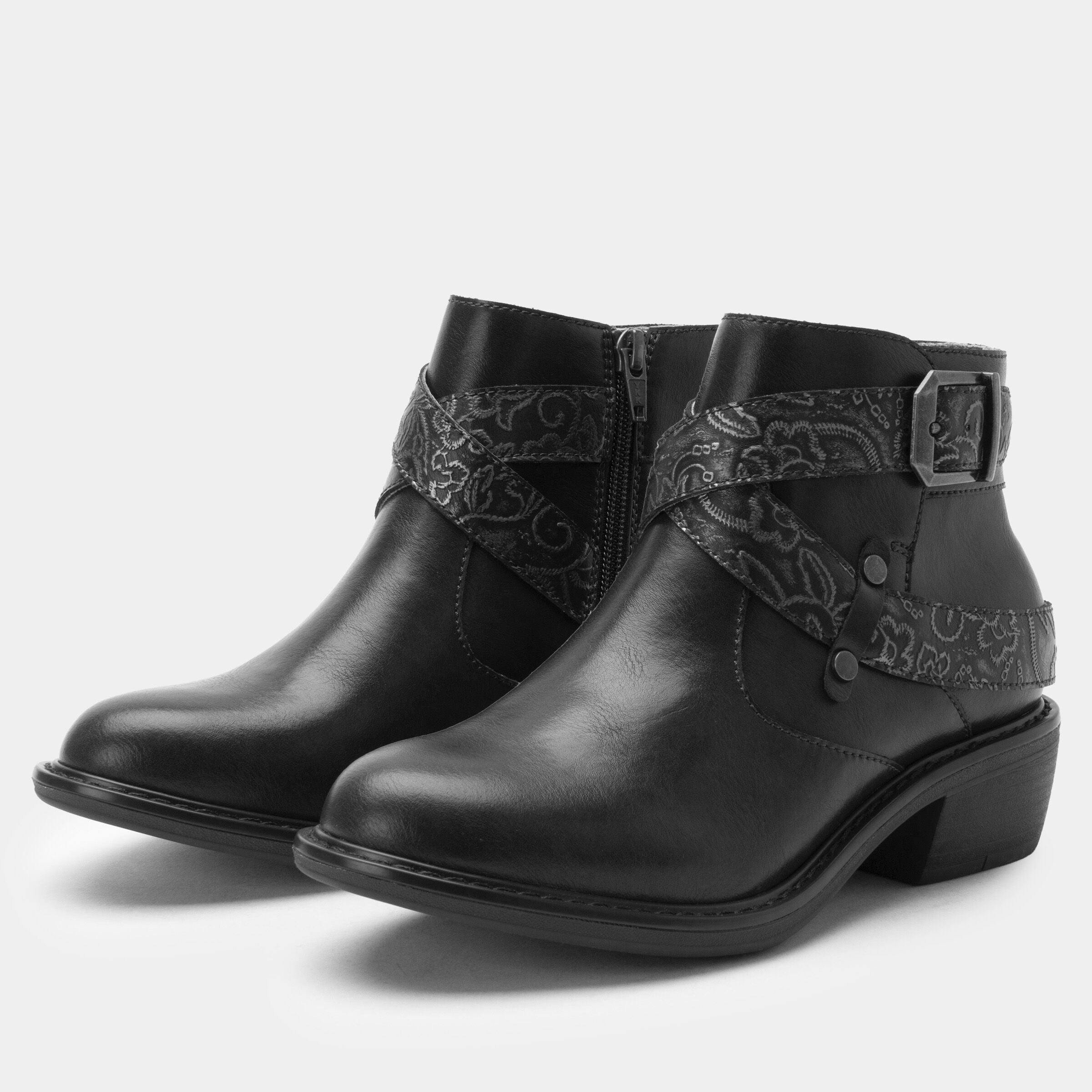 Millie Ankle Western Fashion Boot, BLACK, hi-res image number 0