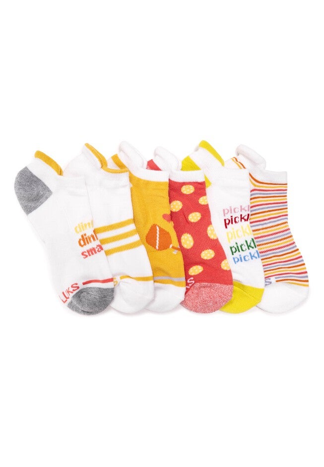 Women'S 6 Pack Pickleball Ankle Socks, RETRO MULTI, hi-res image number 0