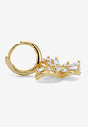 Goldtone Crystal Butterfly Charm Earrings, , on-hover image number null