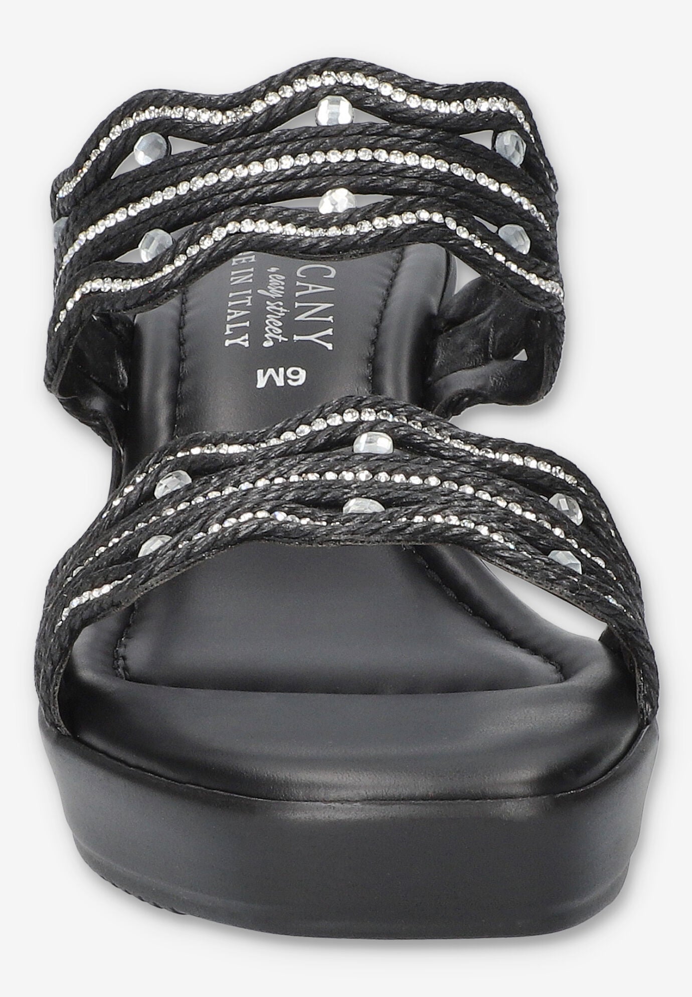 Selva Wedge Sandal, BLACK, on-hover image number 1