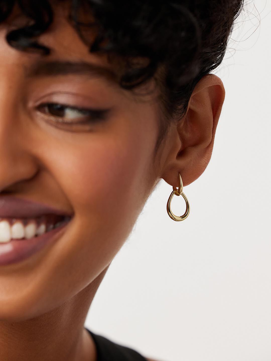 Sage Gold Drop Earrings, GOLD, alternate image number 2