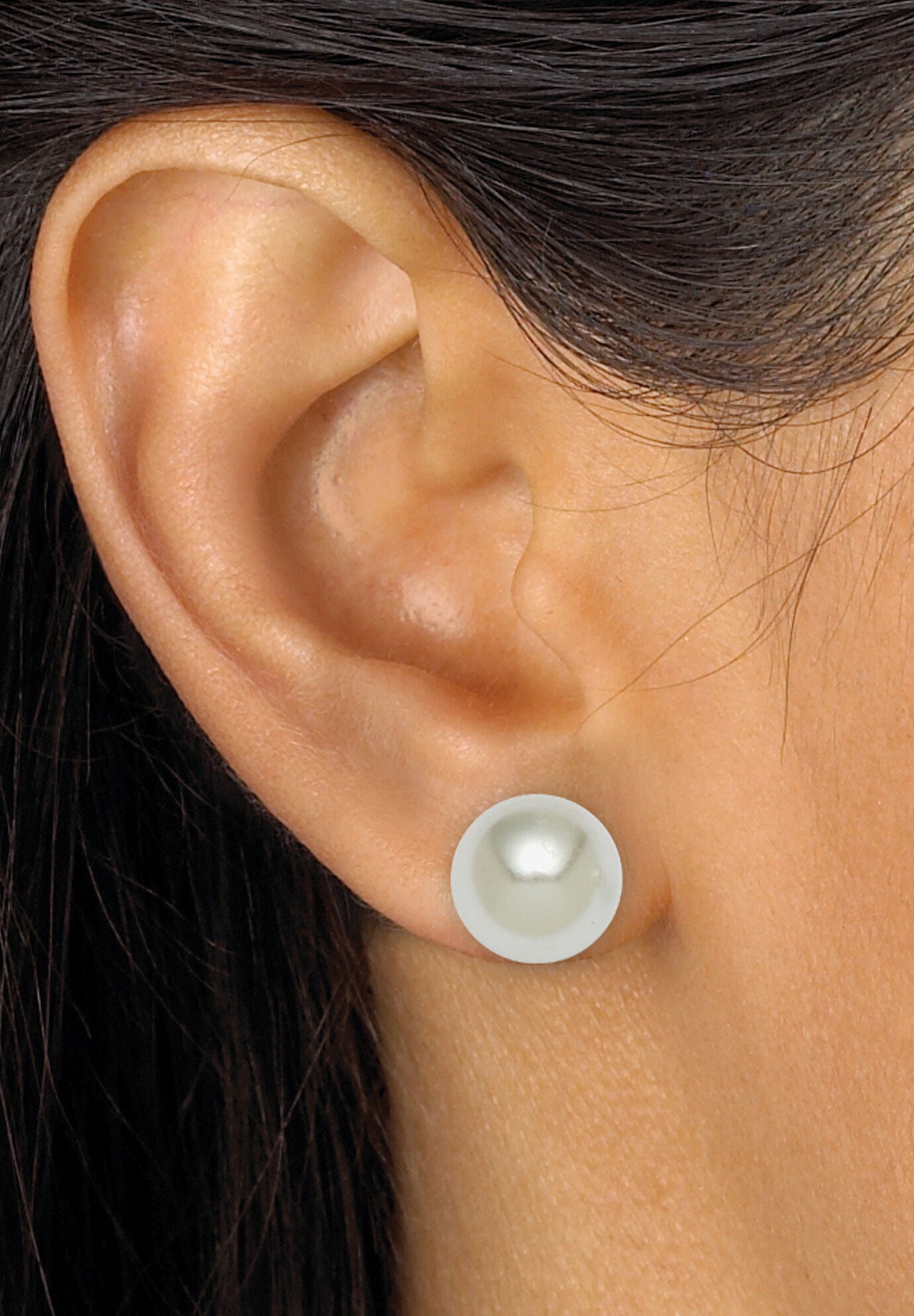 Simulated Pearl Silvertone Endless Necklace And Earrings Set, 70 Inches, , alternate image number 8