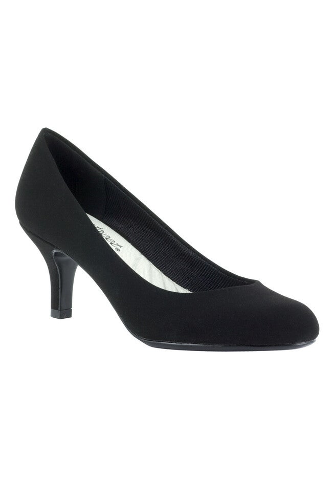 Passion Pumps by Easy Street®, BLACK SUEDE, hi-res image number 0