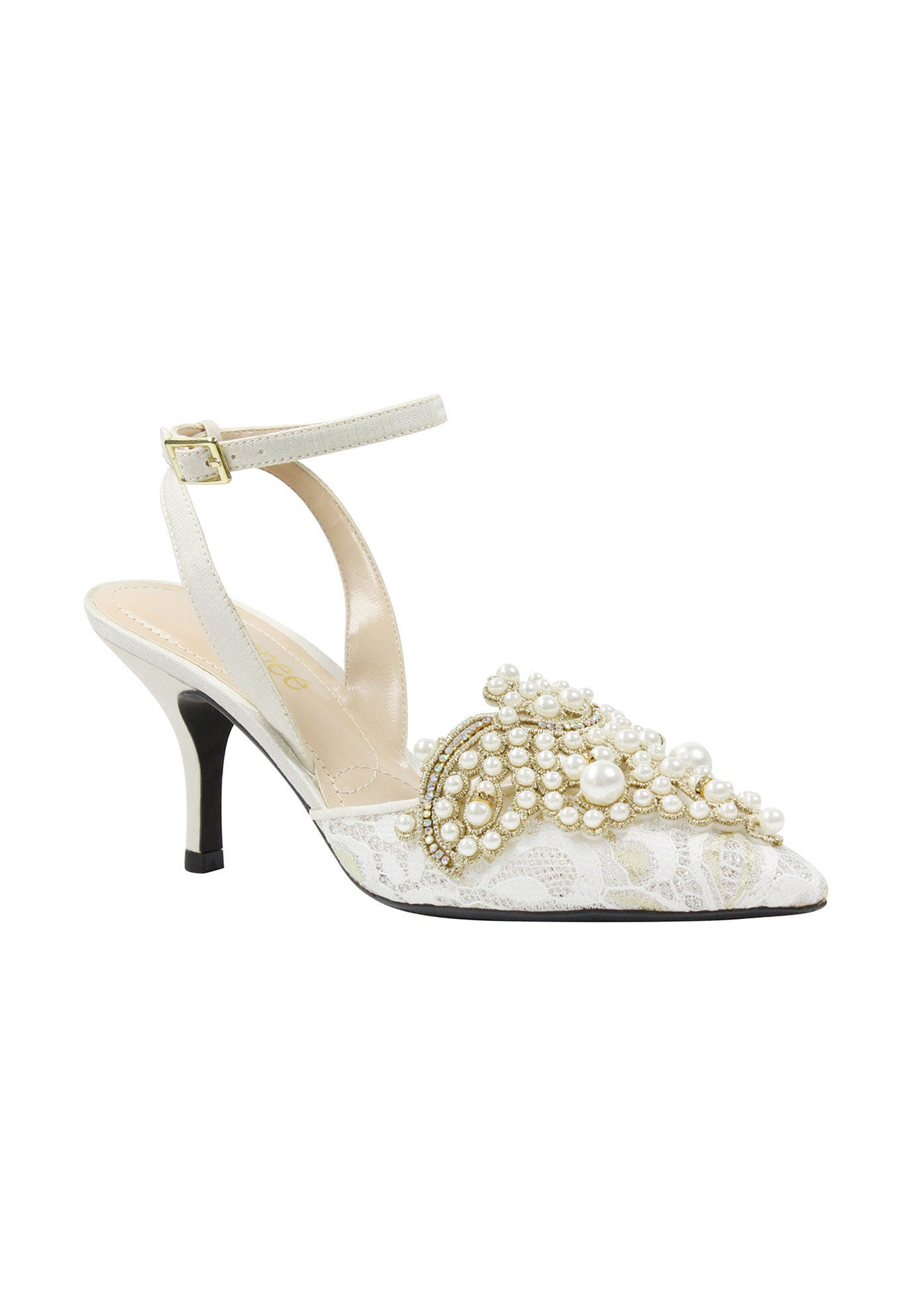 Desdemona Pumps by J. Renee&reg;, IVORY WHITE PEARL, hi-res image number 0