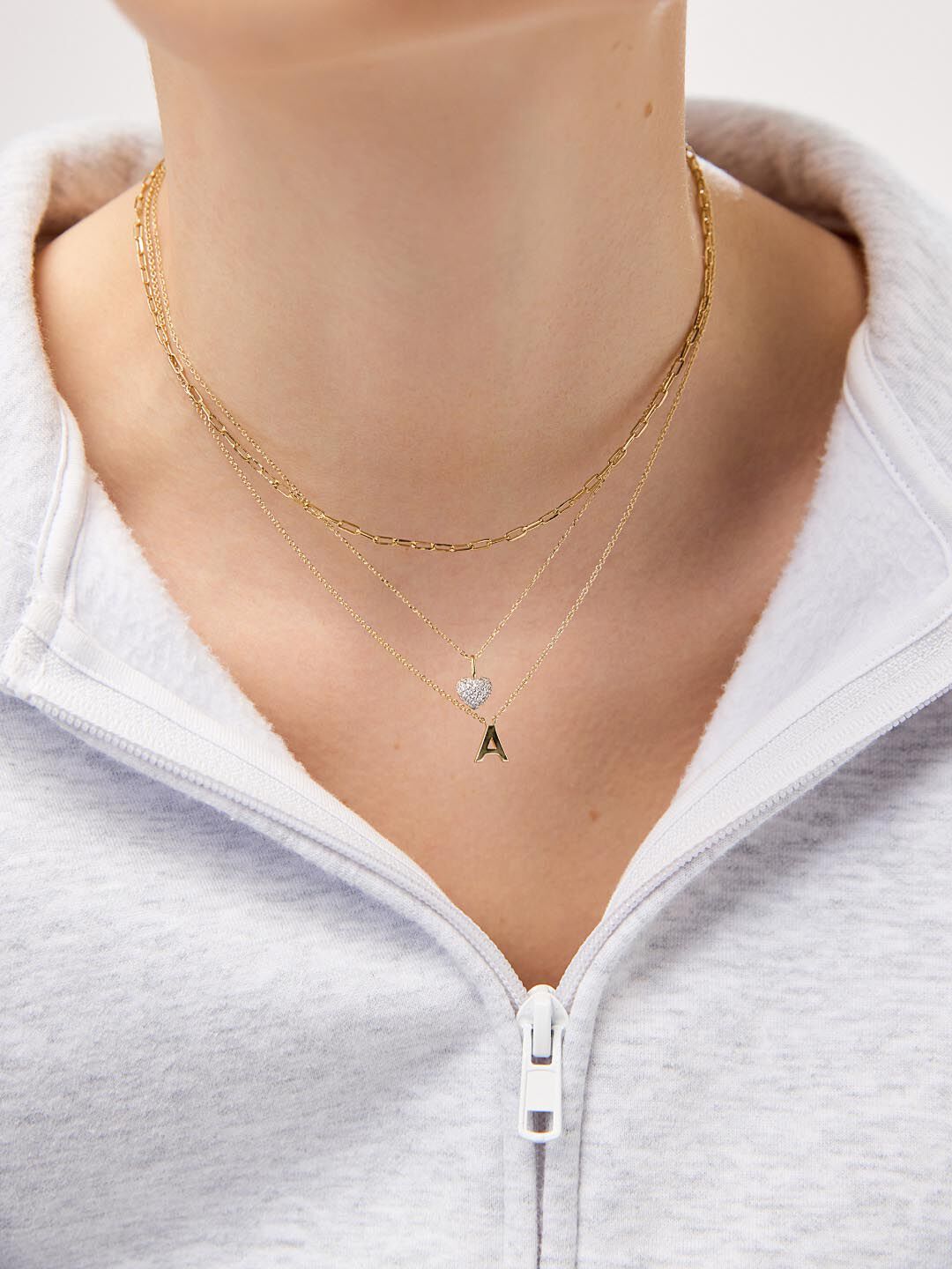 Laura Slim Link Chain Necklace, GOLD, alternate image number 1