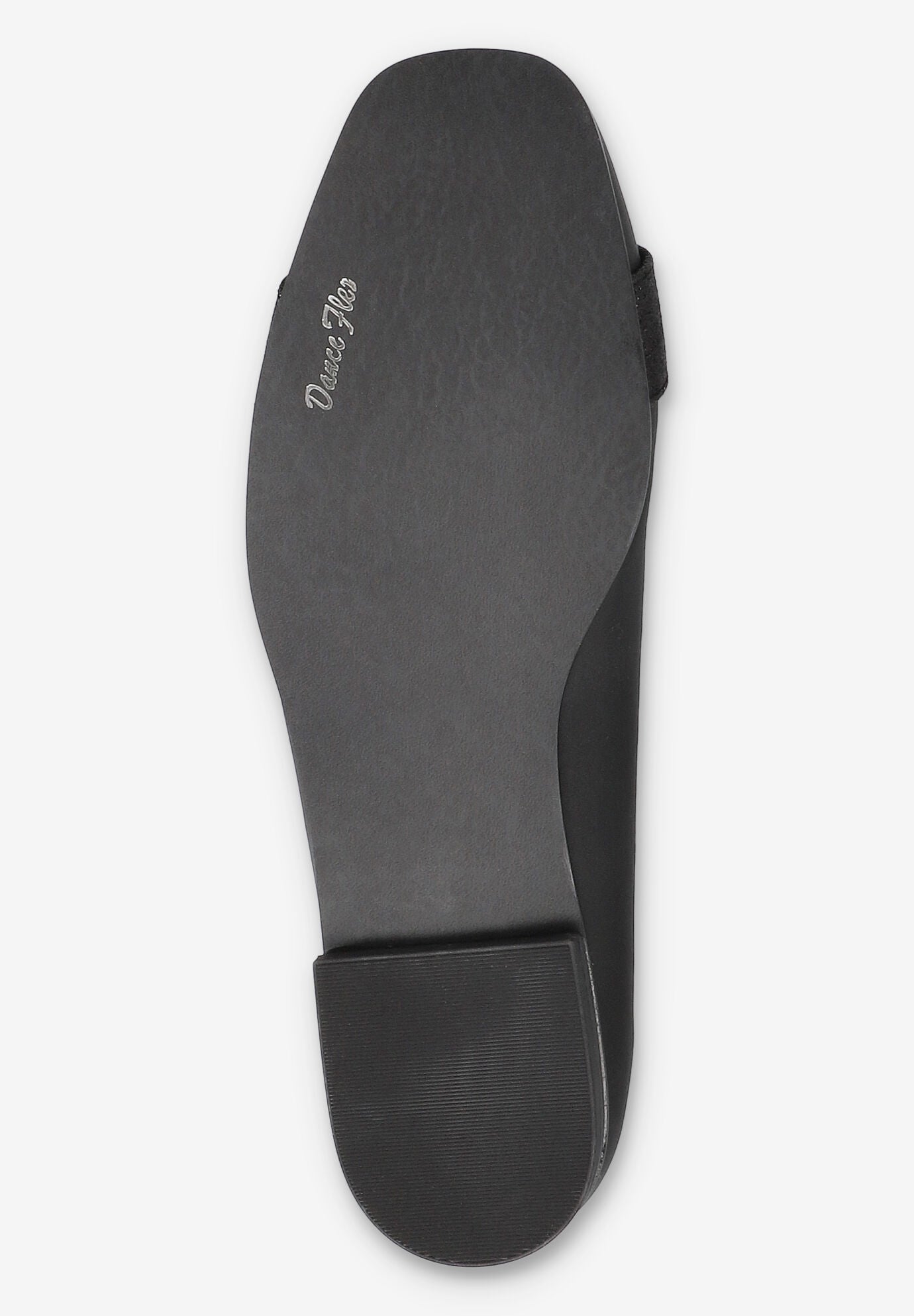 Keely Square Toe Flat, BLACK SATIN, alternate image number 5