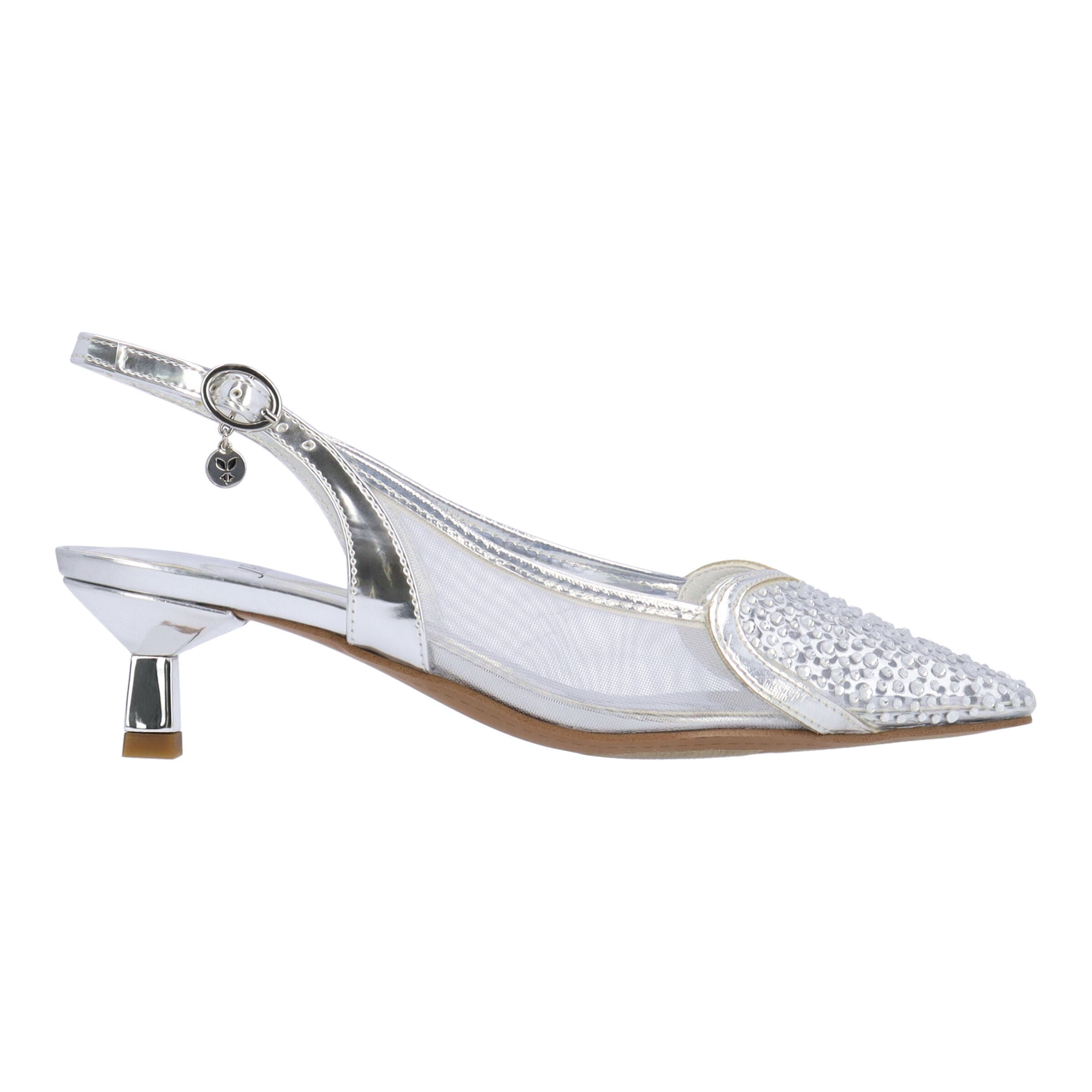 Gwyn Slingback Pump, SILVER CLEAR, alternate image number 3