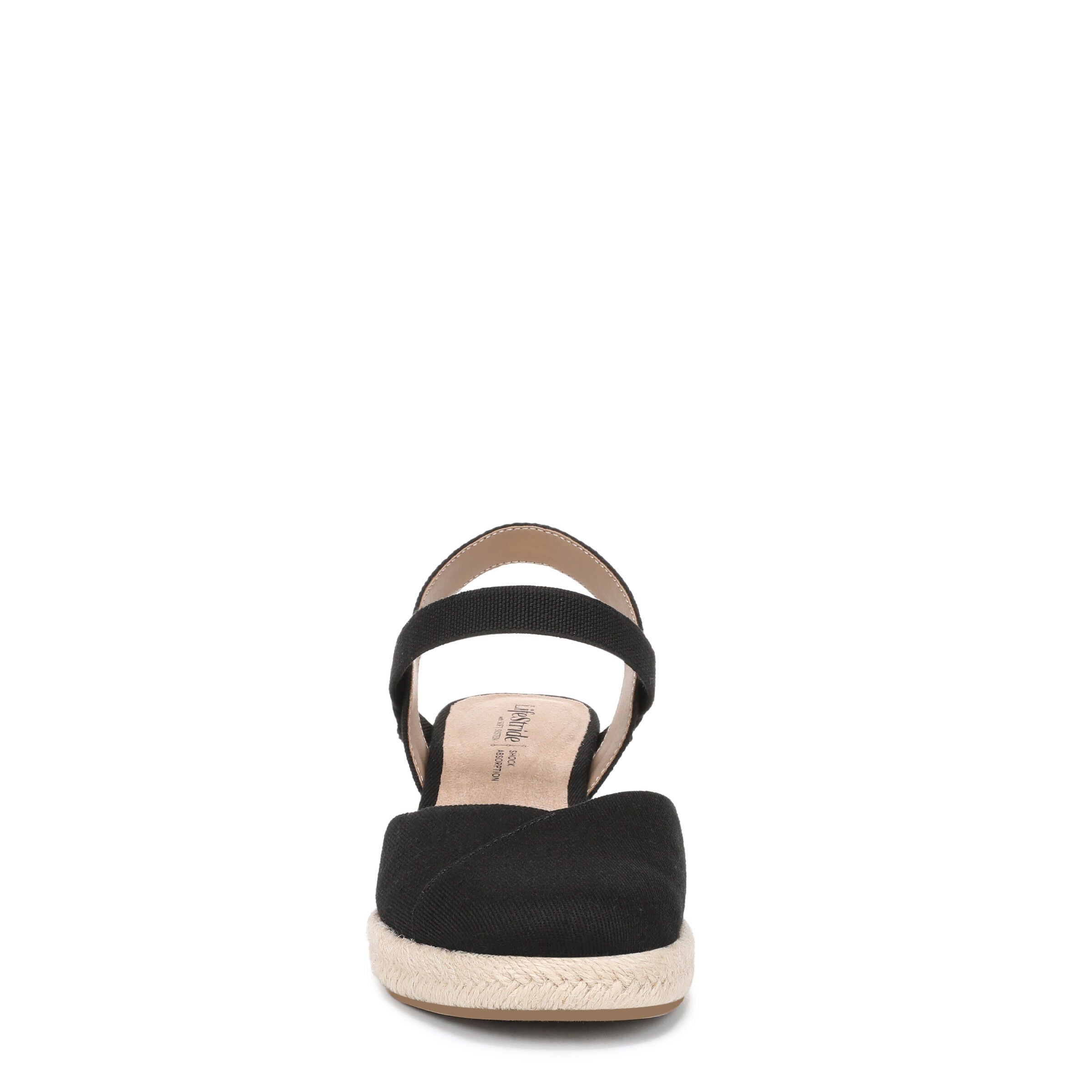 Pilar Wedge Sandal, BLACK, alternate image number 4