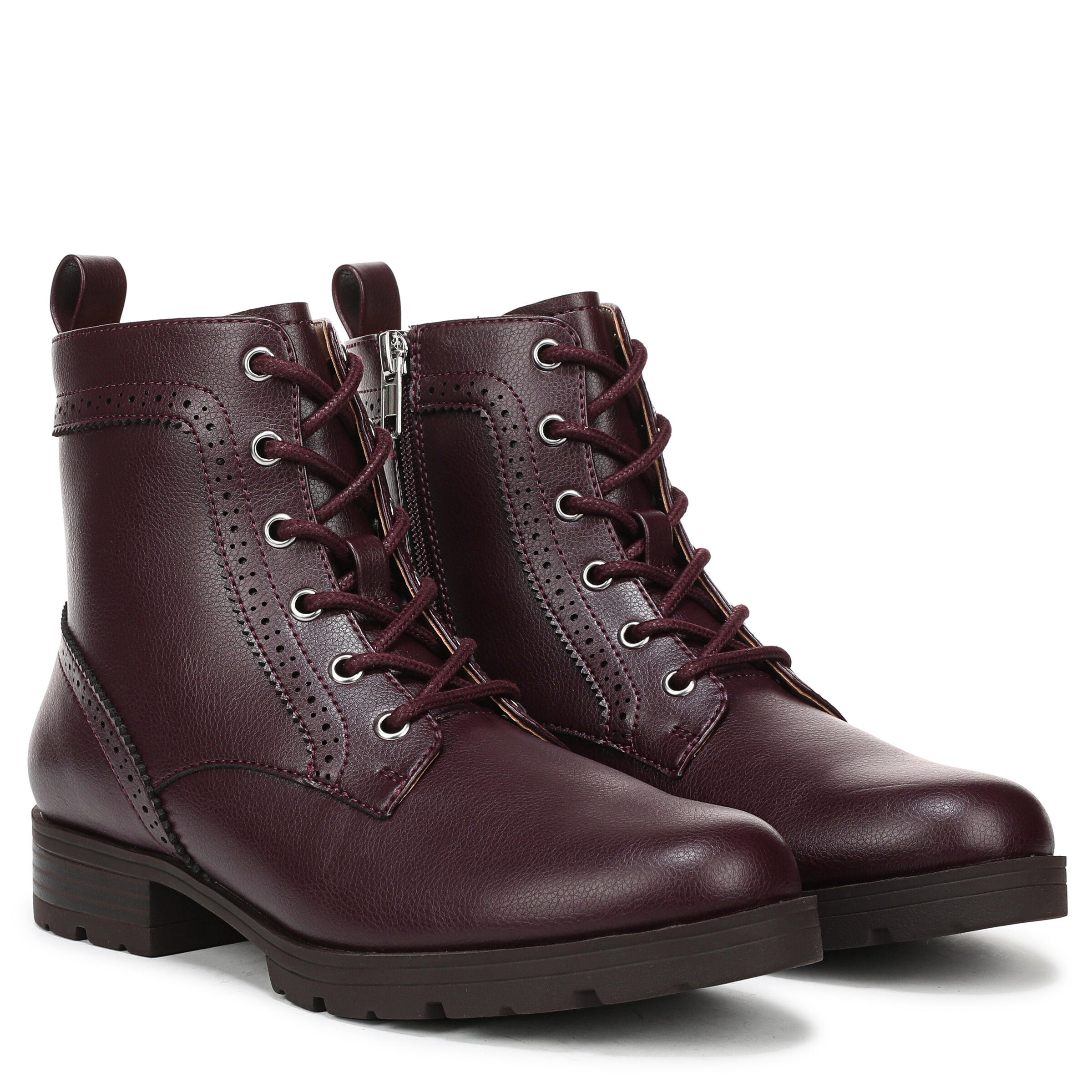 Lena Lace Up Boot, CHOCOLATE PLUM, alternate image number 2
