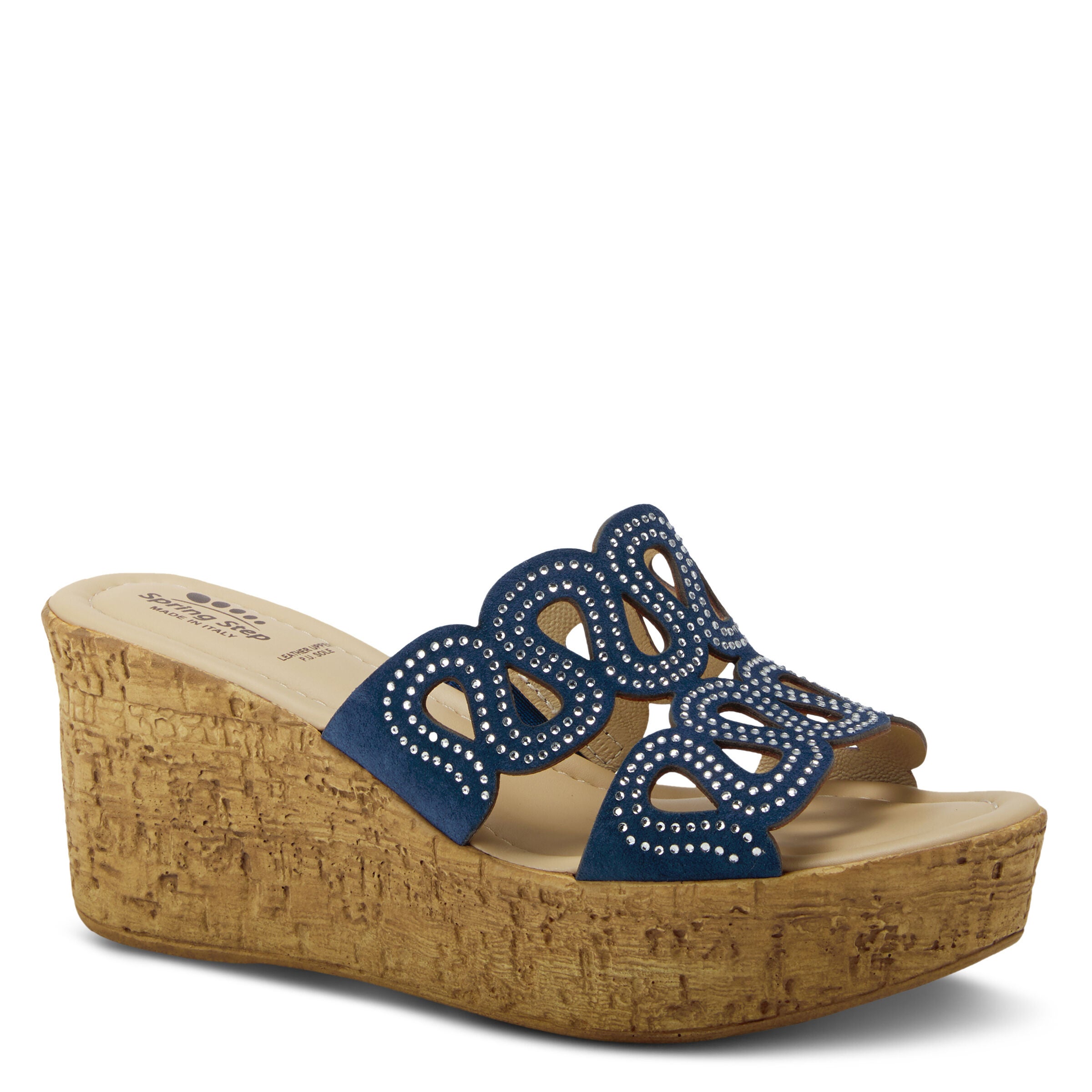 Mssteamy Slide Sandal, NAVY SUEDE, alternate image number 7