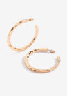 Hammered Hoop Earring, , alternate image number null