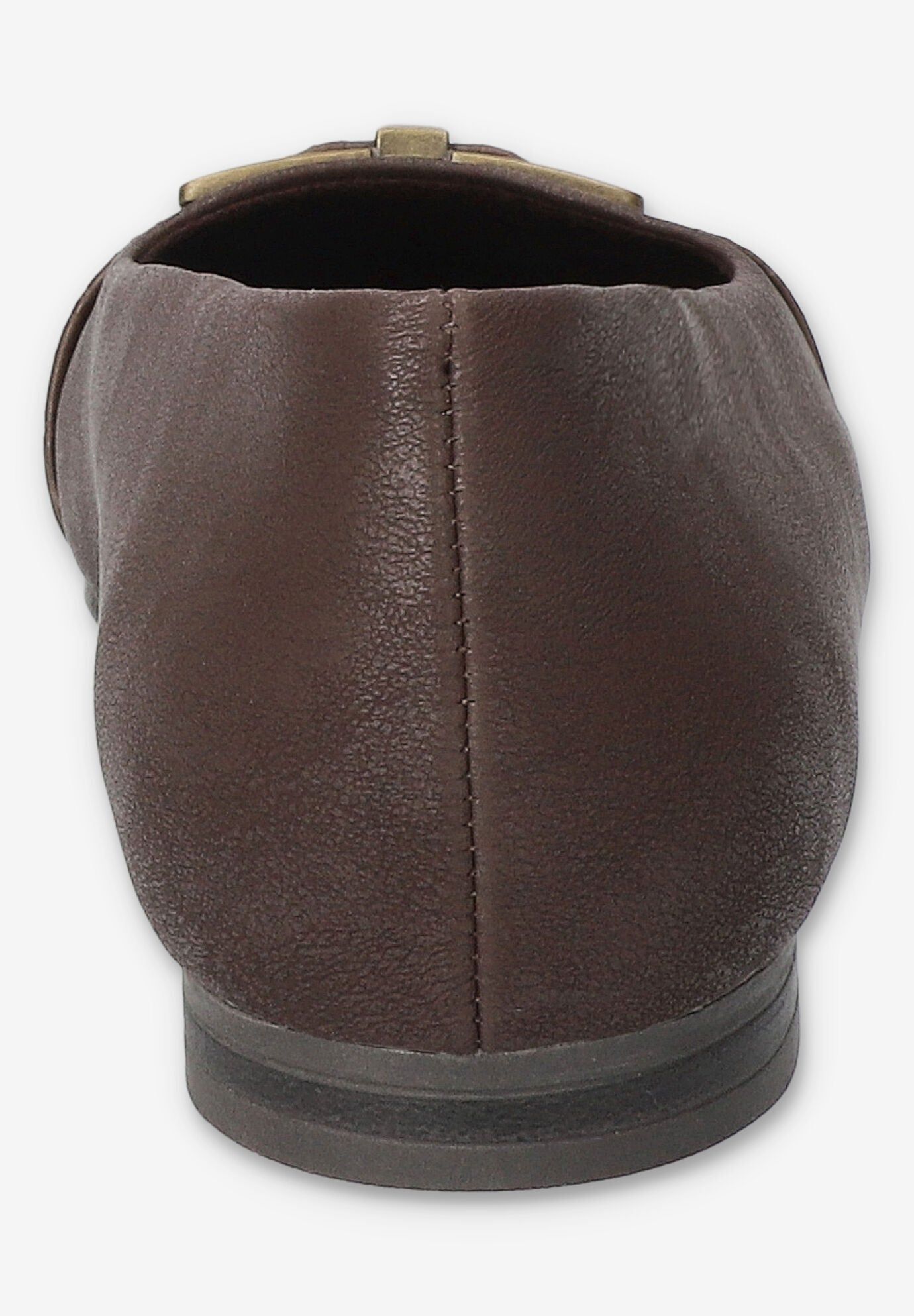 Keely Square Toe Flat, BROWN MATTE CROCO, on-hover image number 1