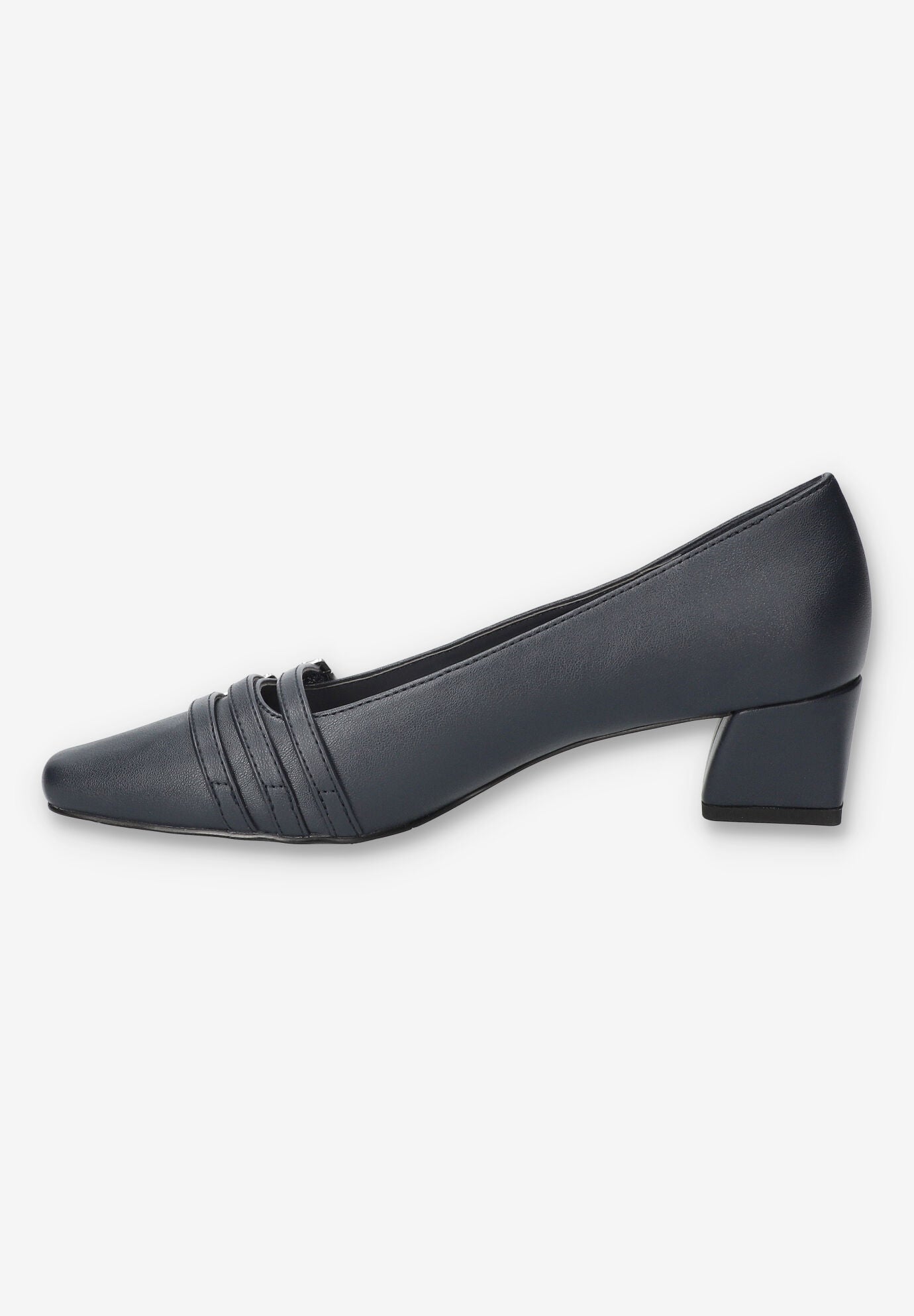 Enya Sqaure Toe Pump, NAVY, alternate image number 4