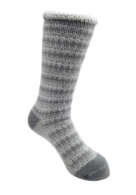 Allover Fairisle Thermal Socks, GREY, hi-res image number null