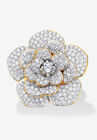 Yellow Gold-Plated Round Rose Ring, , alternate image number null