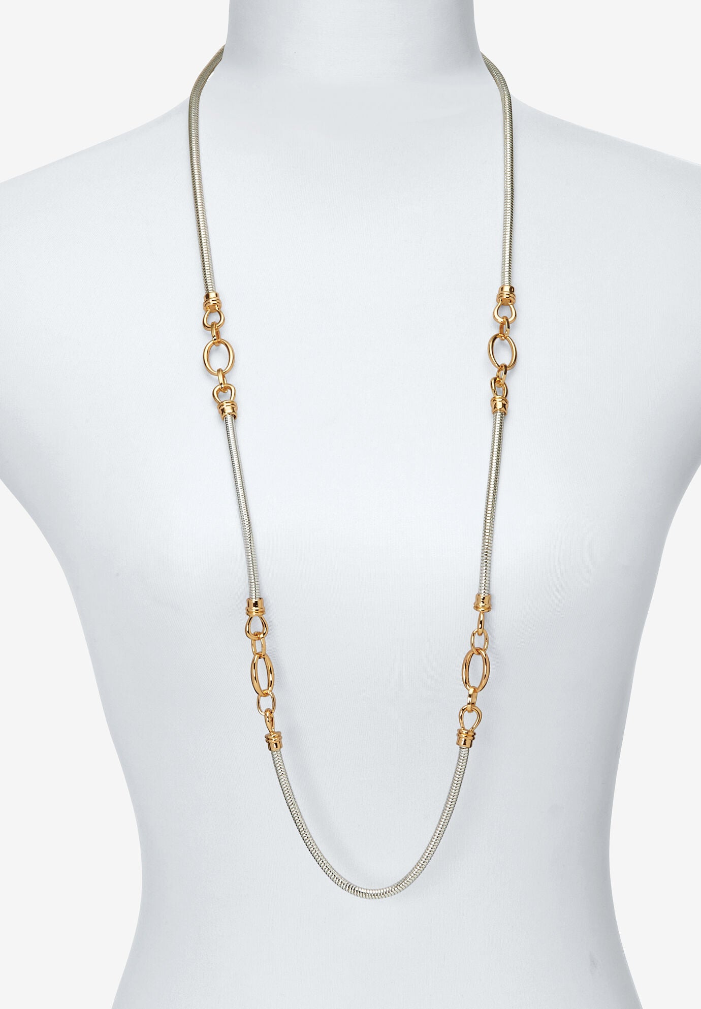 Silvertone Endless Necklace (14Mm), 38 Inch Length, Plus 3 Inch Extension, , alternate image number 3