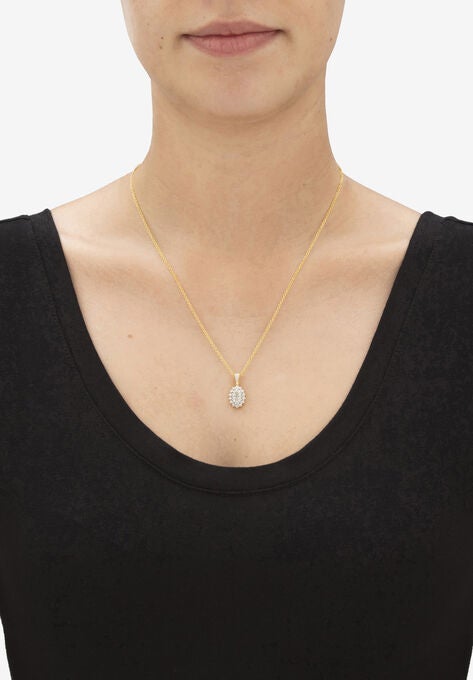 Gold Plated Genuine Diamond Jewelry Set, , alternate image number null