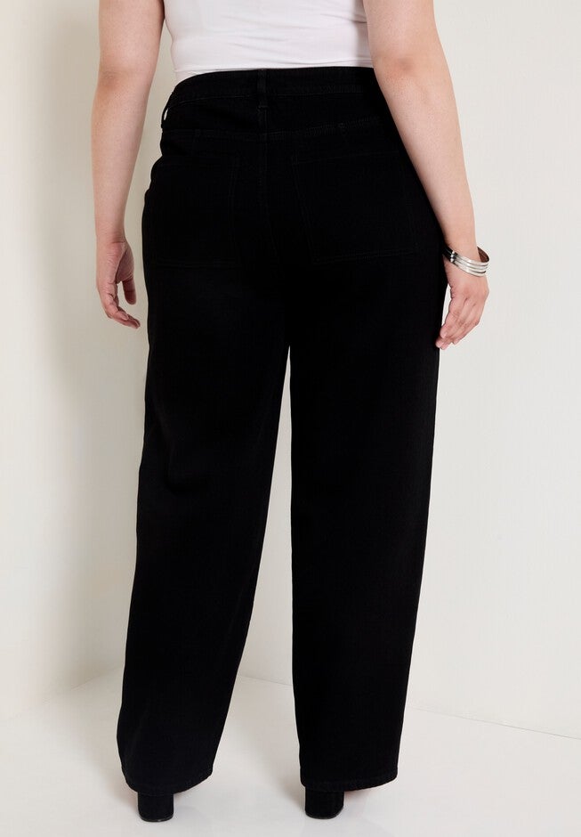 Curvie Fit High-Waisted Straight-Leg Jean, BLACK RINSE, on-hover image number null