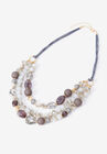 Grey Beaded Necklace, , alternate image number null
