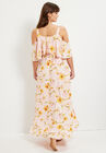 Cold-Shoulder Faux-Wrap Maxi Dress, , on-hover image number null