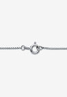 Platinum over Sterling Silver Solitaire Pendant Cubic Zirconia 18", , on-hover image number null
