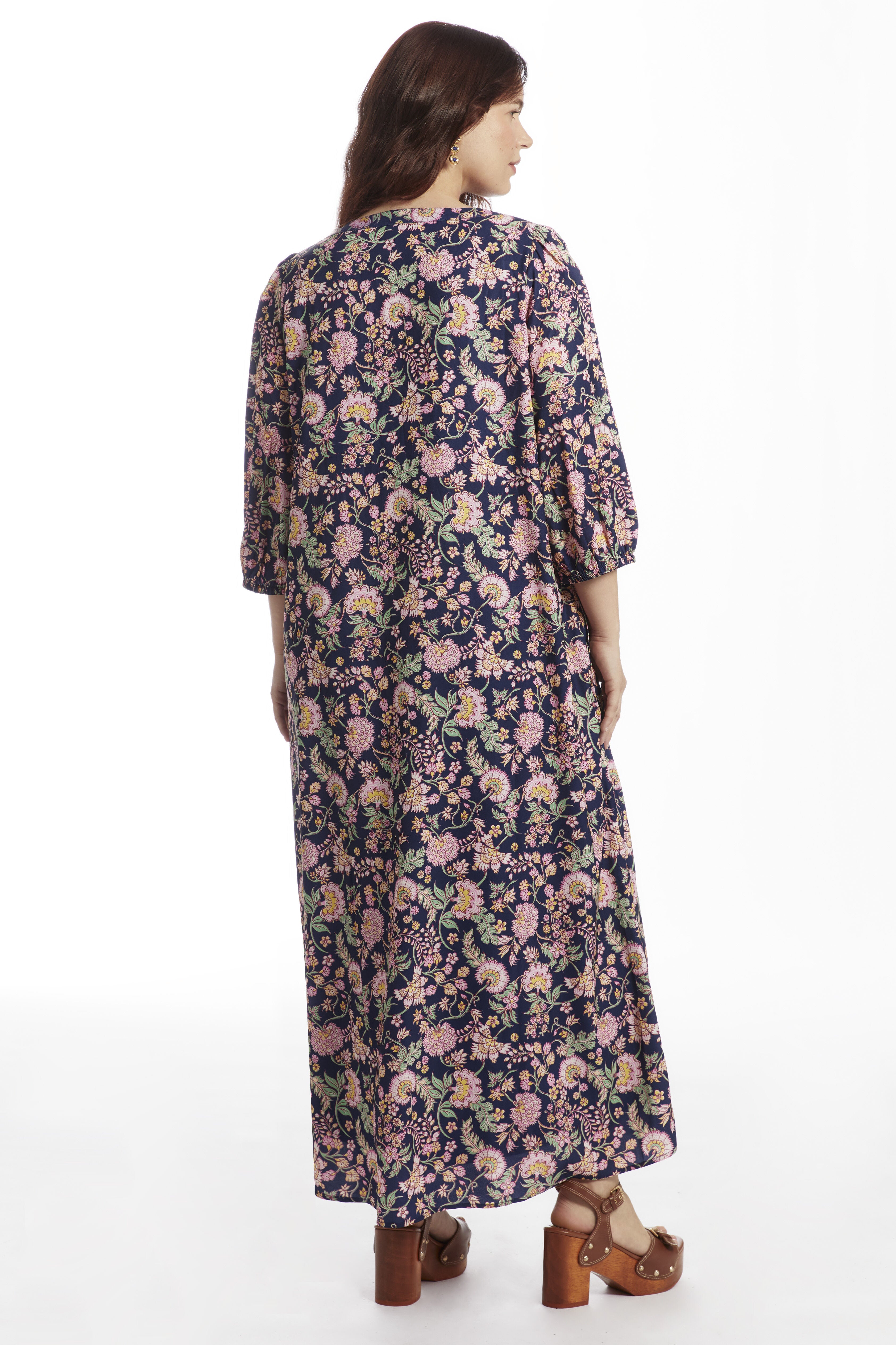 Boho Maxi Dress, JACOBEAN FLORAL, alternate image number 2